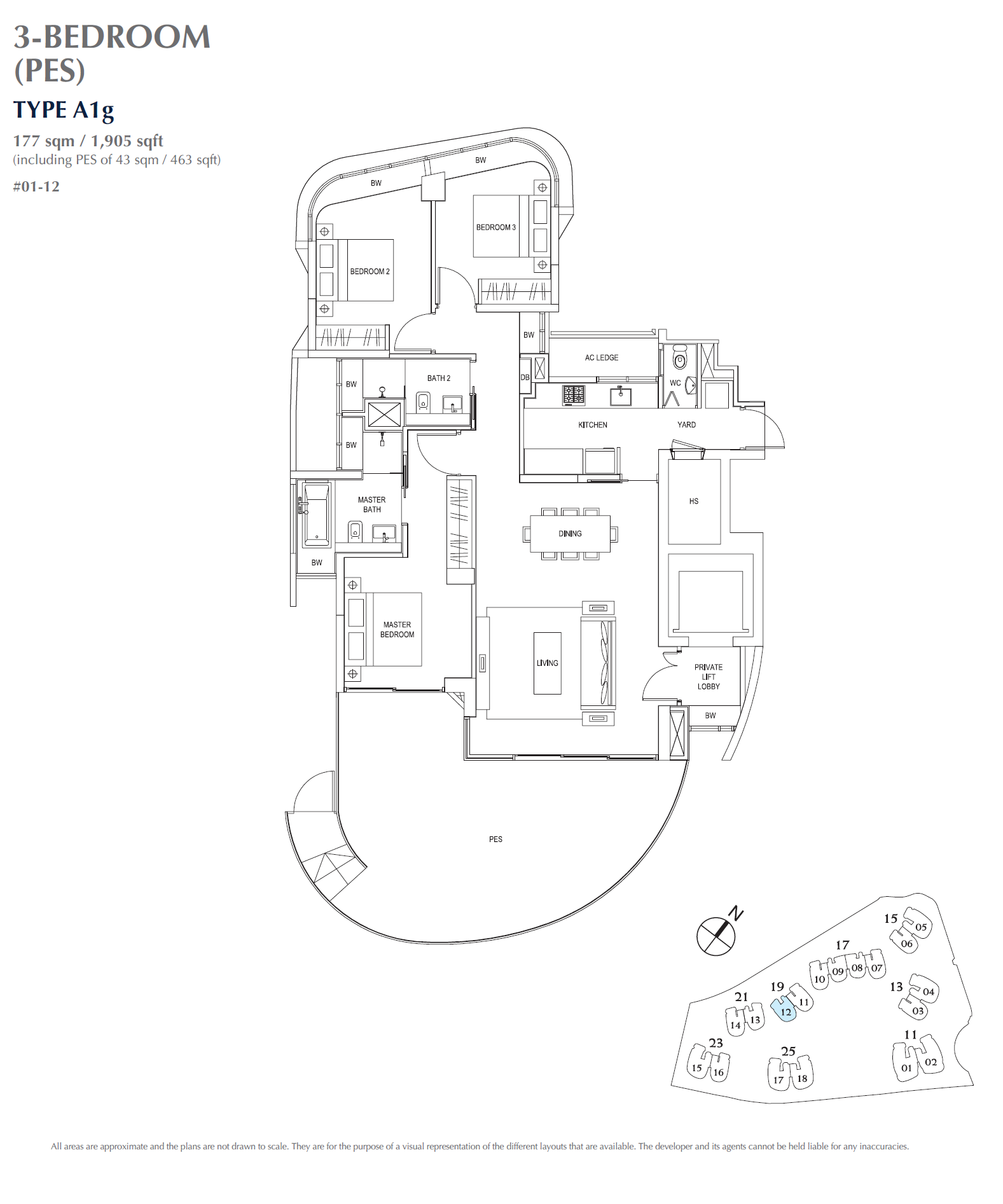 Cape Royale 3BR A1g floor plan