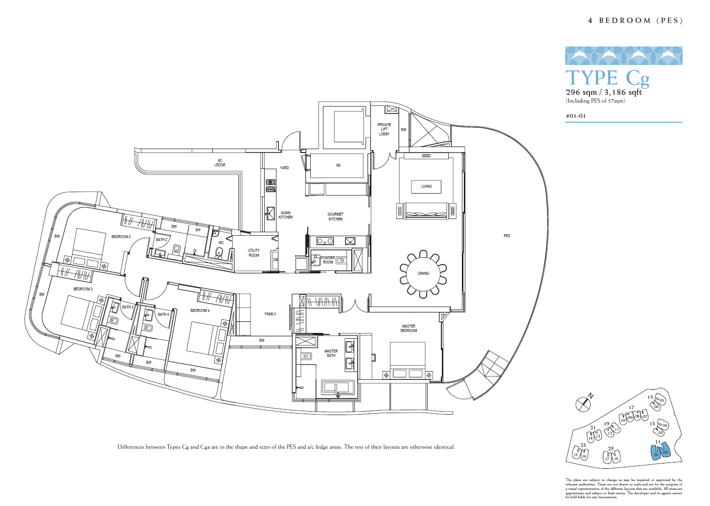 Cape Royale 4BR Cg floor plan