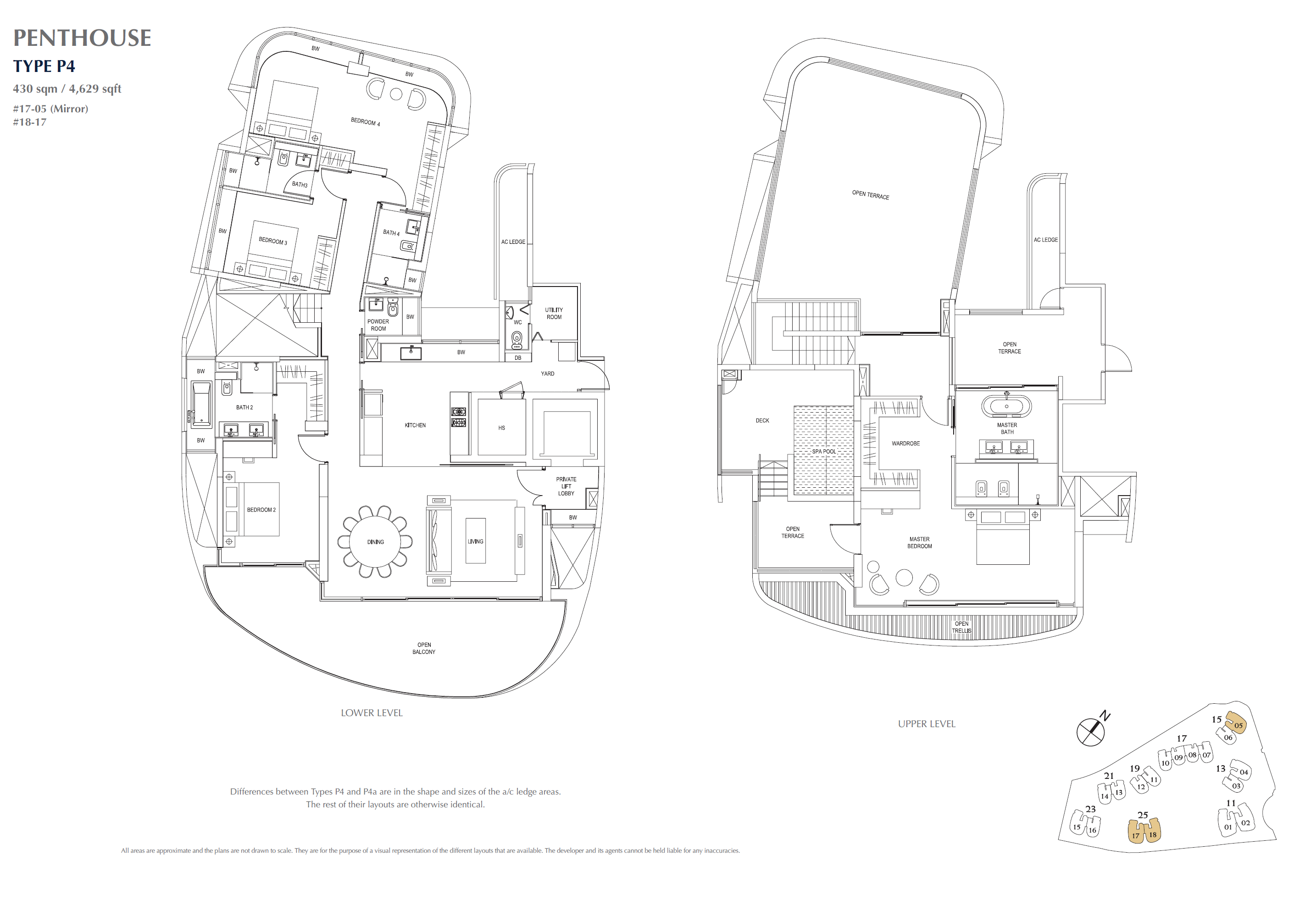 Cape Royale Penthouse (4BR) P4 floor plan