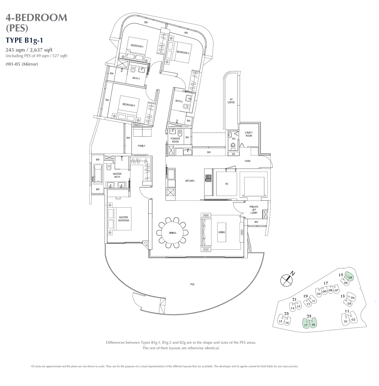 Cape Royale 4BR B1g-1 floor plan