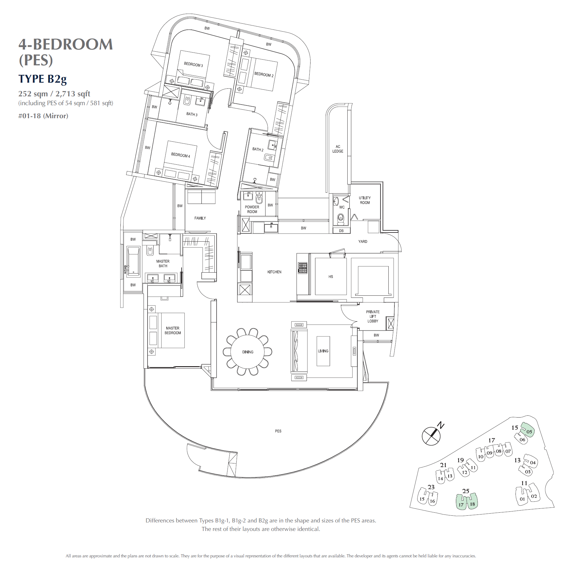Cape Royale 4BR B2g floor plan