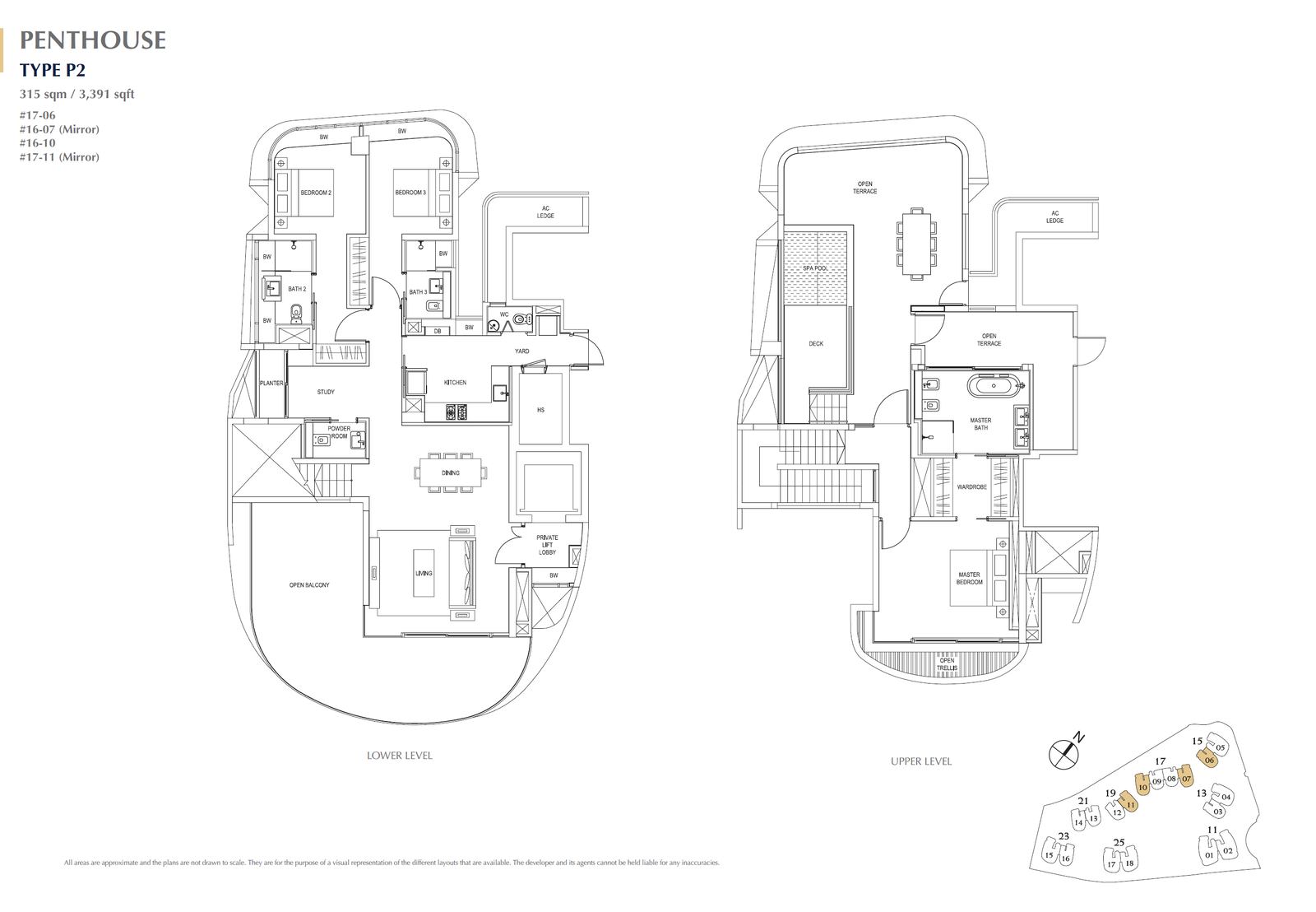 Cape Royale Penthouse (3BR + Study) P2 floor plan