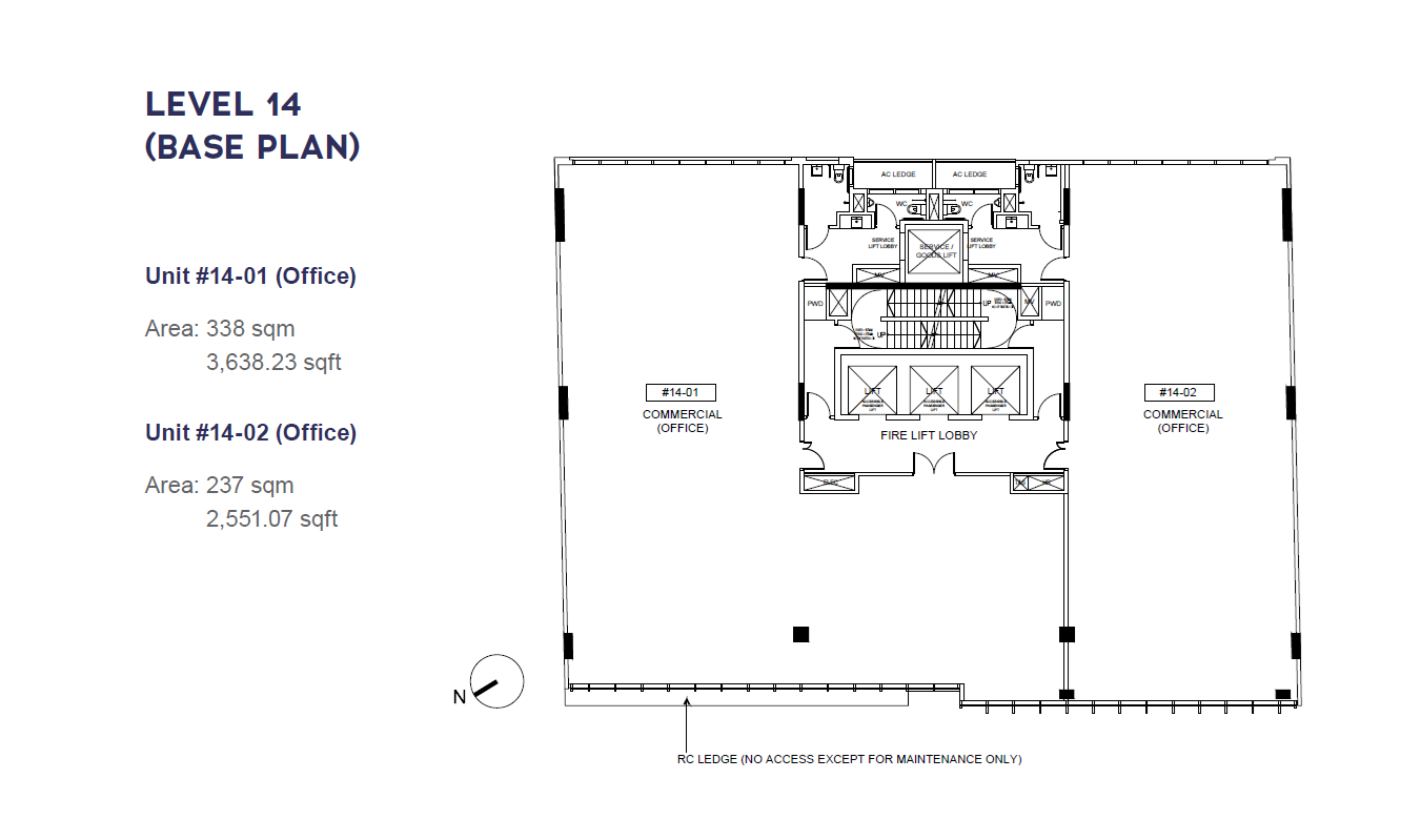 CECIL PLACE floor plan Level 14 — Office