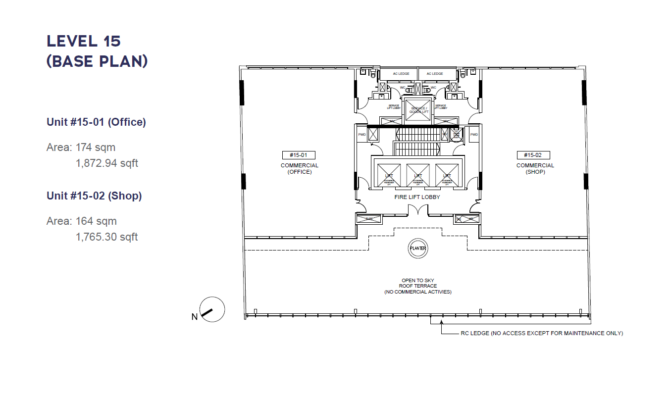 CECIL PLACE floor plan Level 15 — Office / Shop