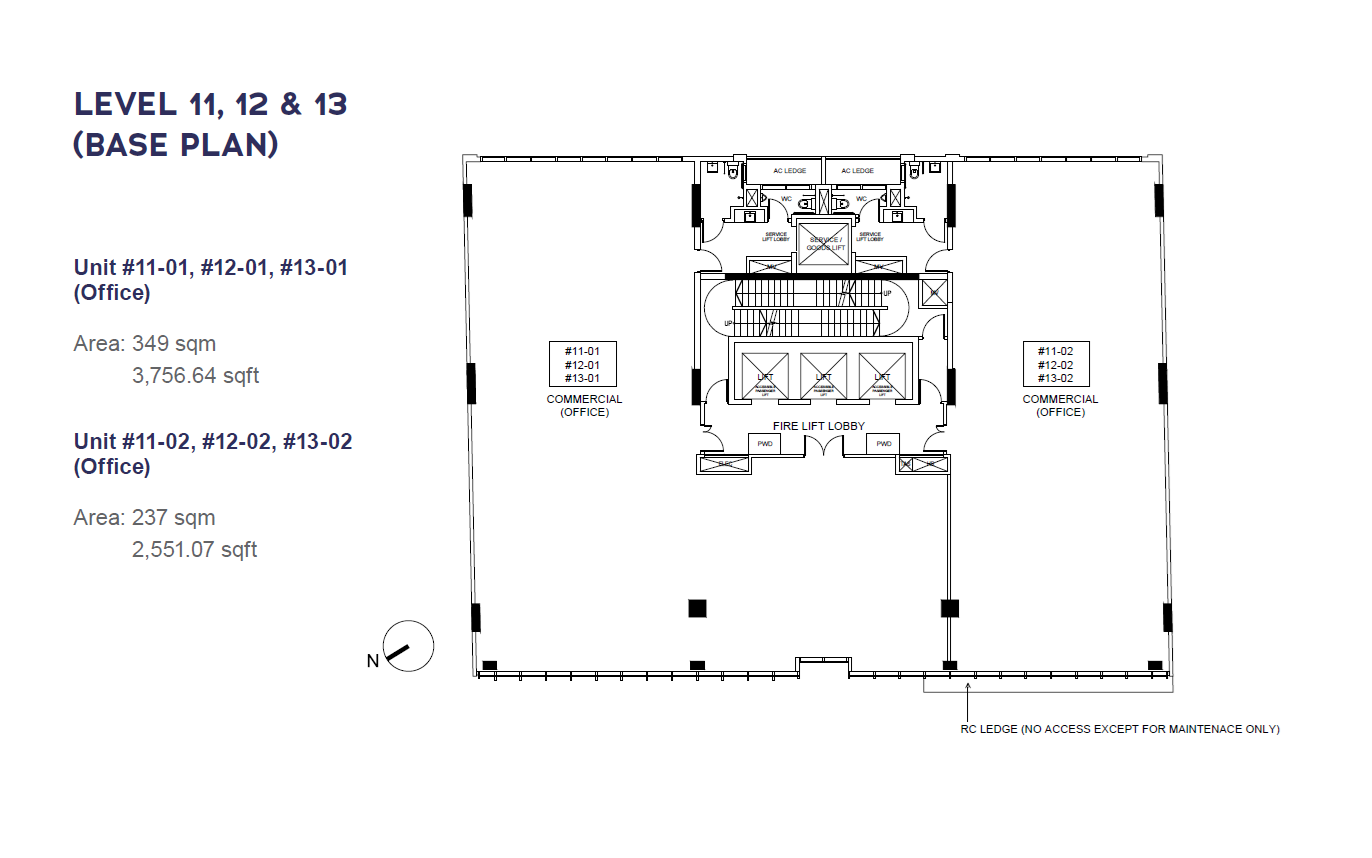 CECIL PLACE floor plan Level 13 — Office