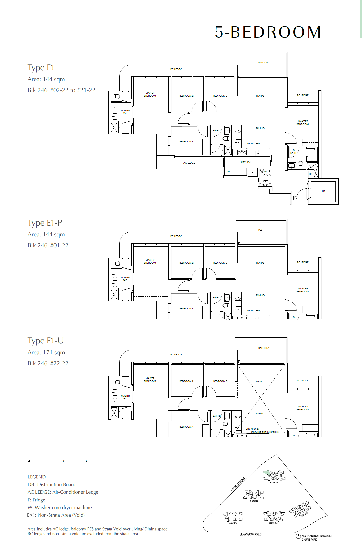 Chuan Park 5 Bedroom E1 floor plan