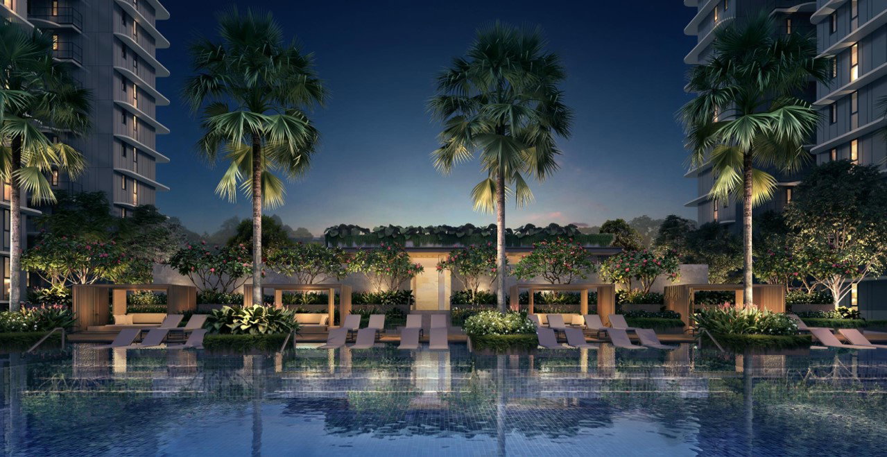 Poolside Walk  and Cabanas