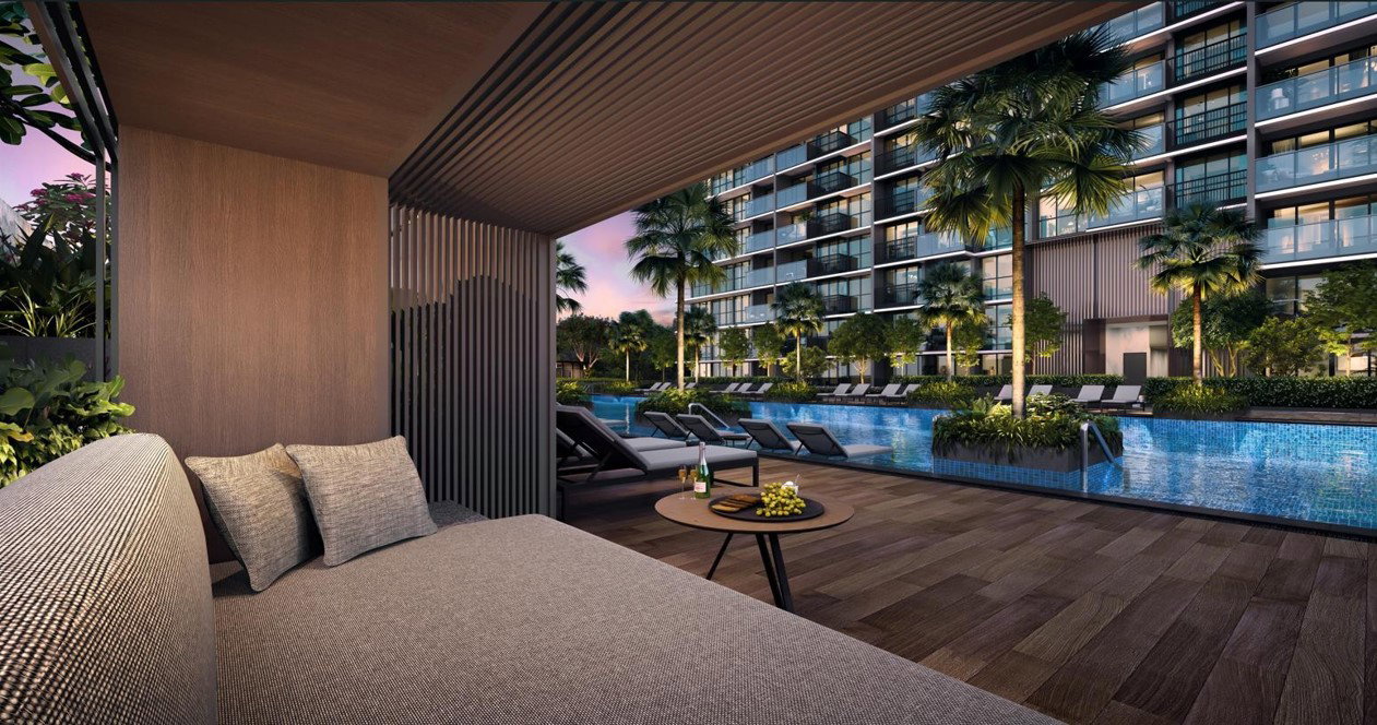 Poolside Walk  and Cabanas (Day)