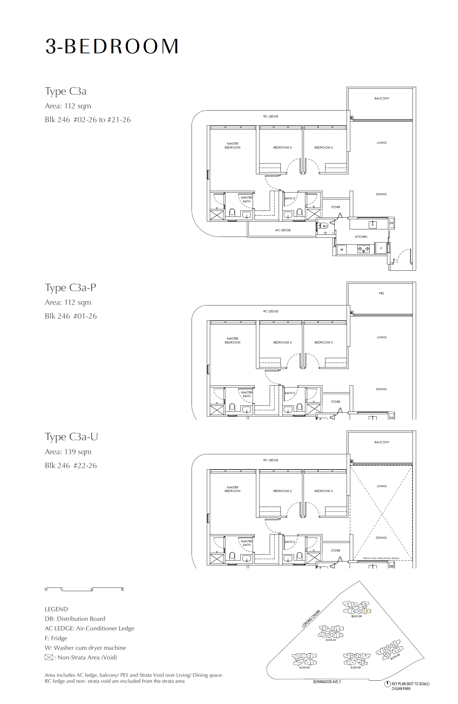 Chuan Park 3 Bedroom C3a floor plan
