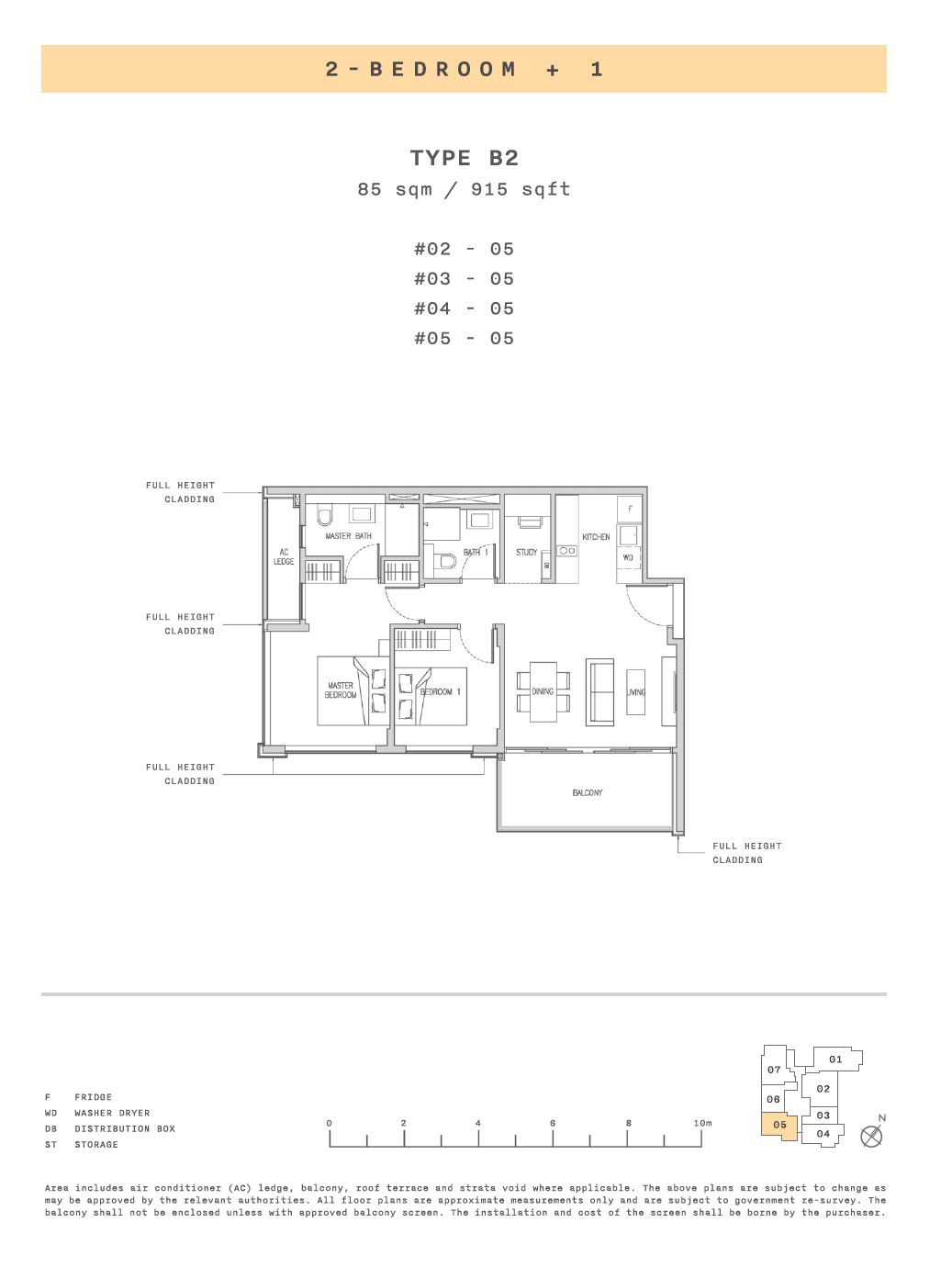 Claydence 2 BEDROOM+1 B2 floor plan