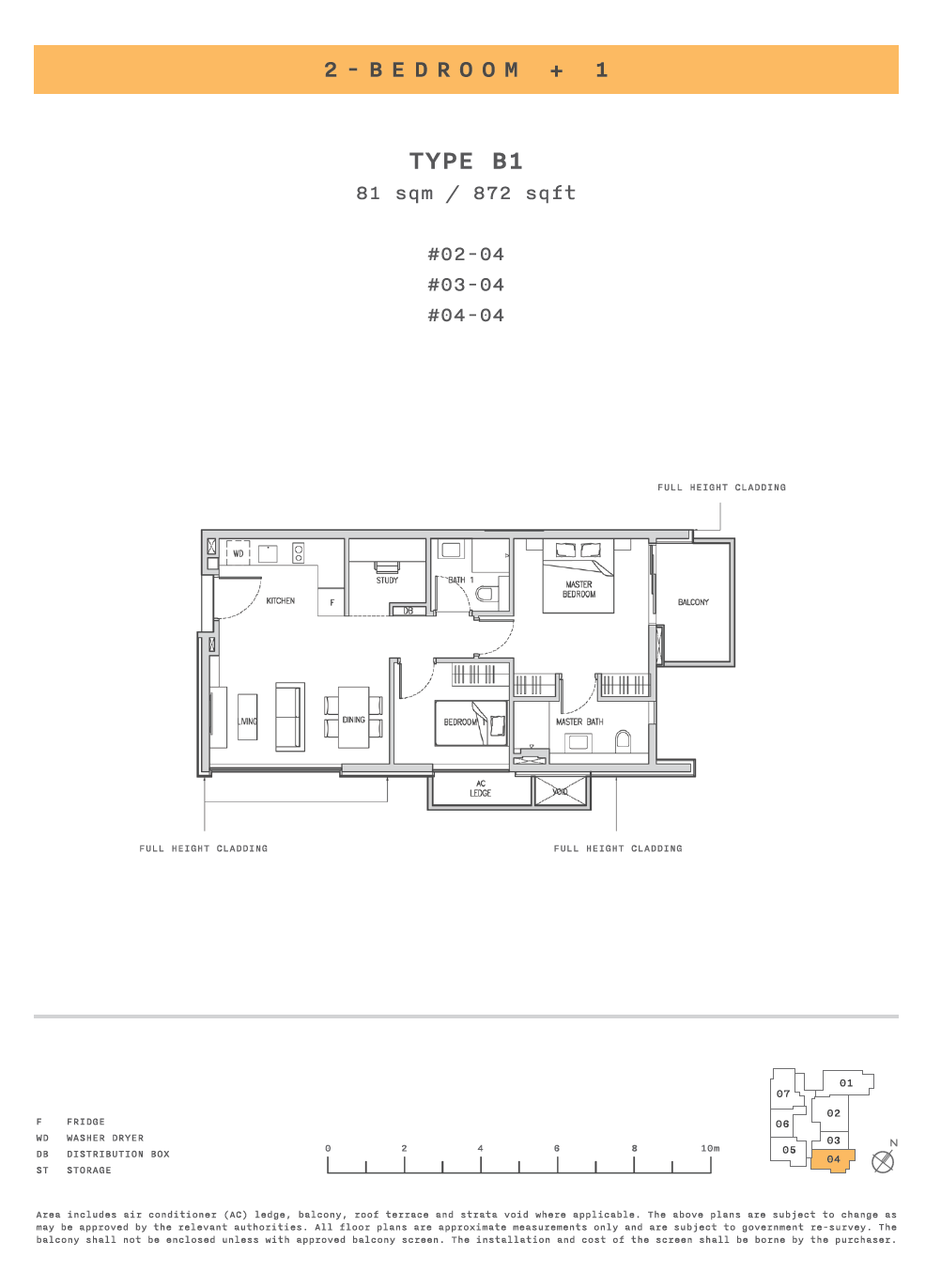 Claydence 2 BEDROOM+1 B1 floor plan