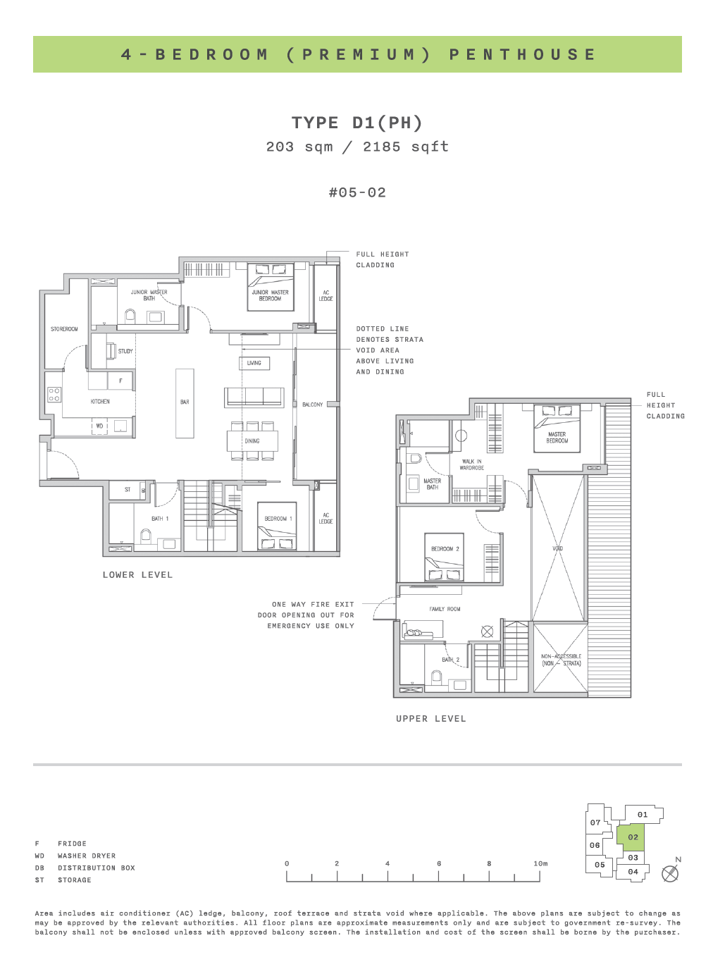 Claydence 4 BEDROOM (PREMIUM) PENTHOUSE D1(PH) floor plan