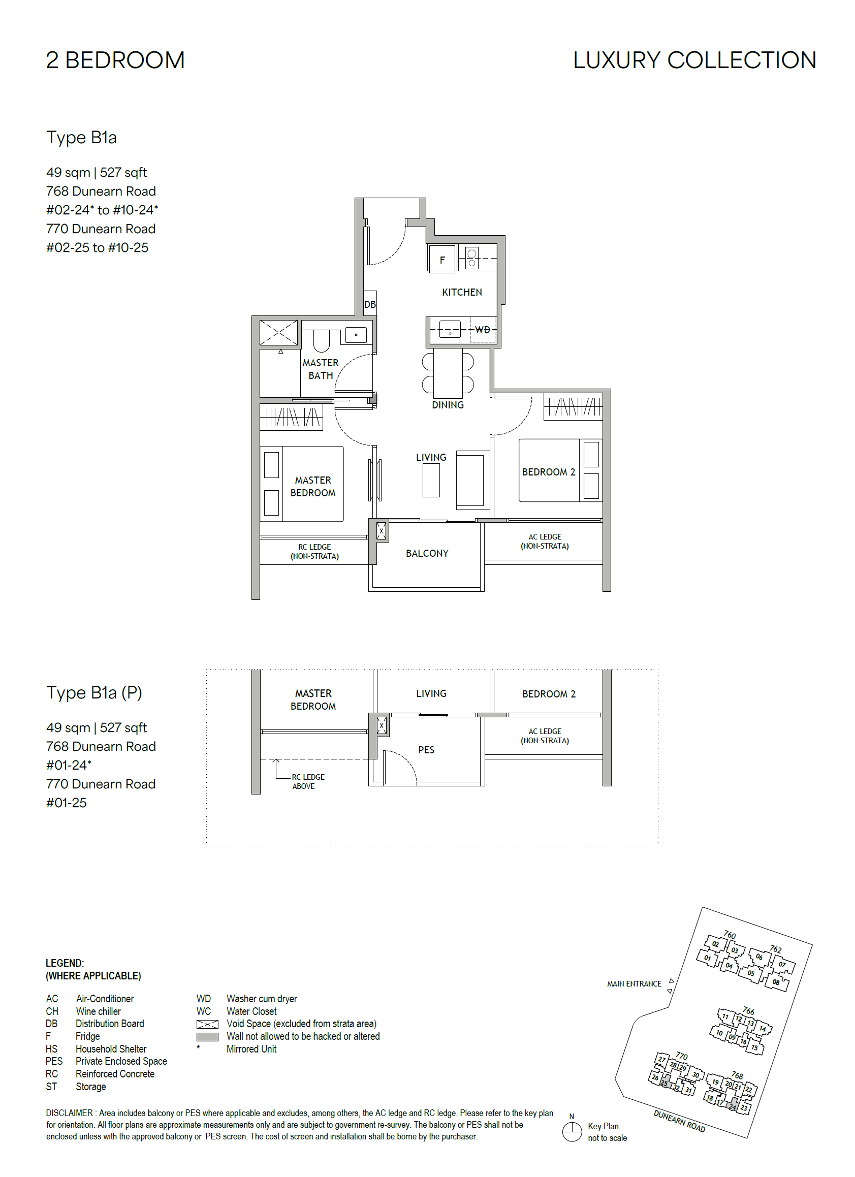 Dunearn House . floor plan B1a — 2 Bedroom