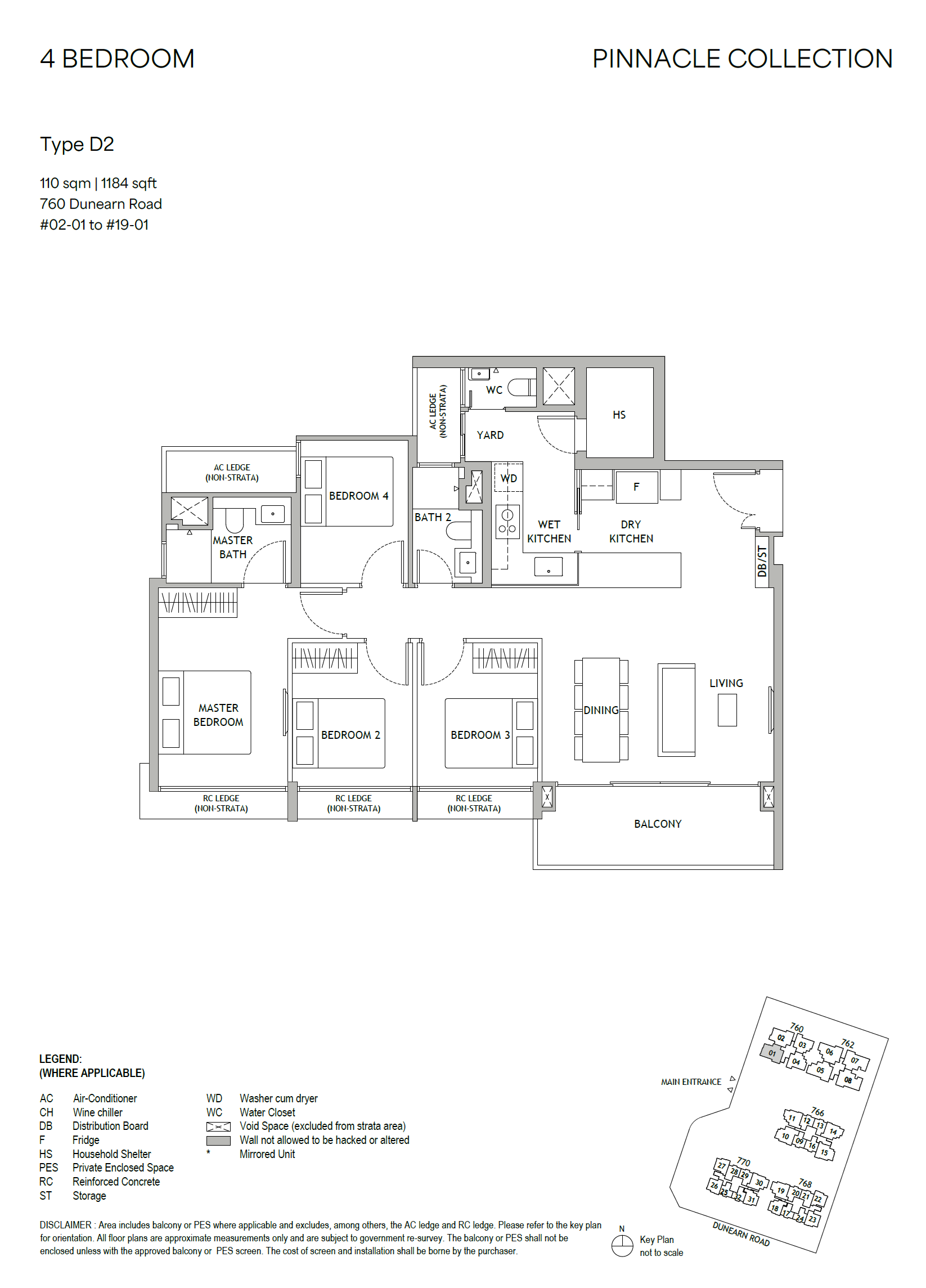 Dunearn House . floor plan D2 — 4 Bedroom