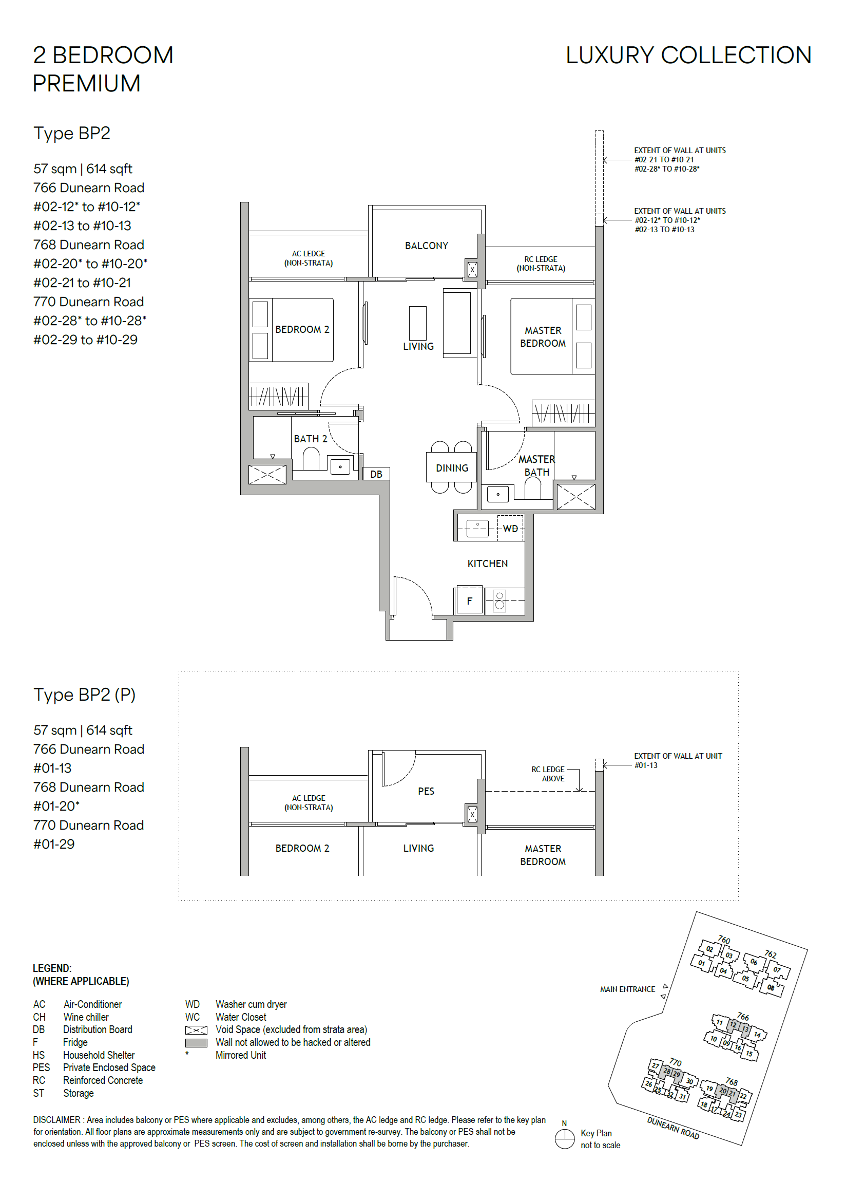 Dunearn House . floor plan BP2 — 2 Bedroom Premium