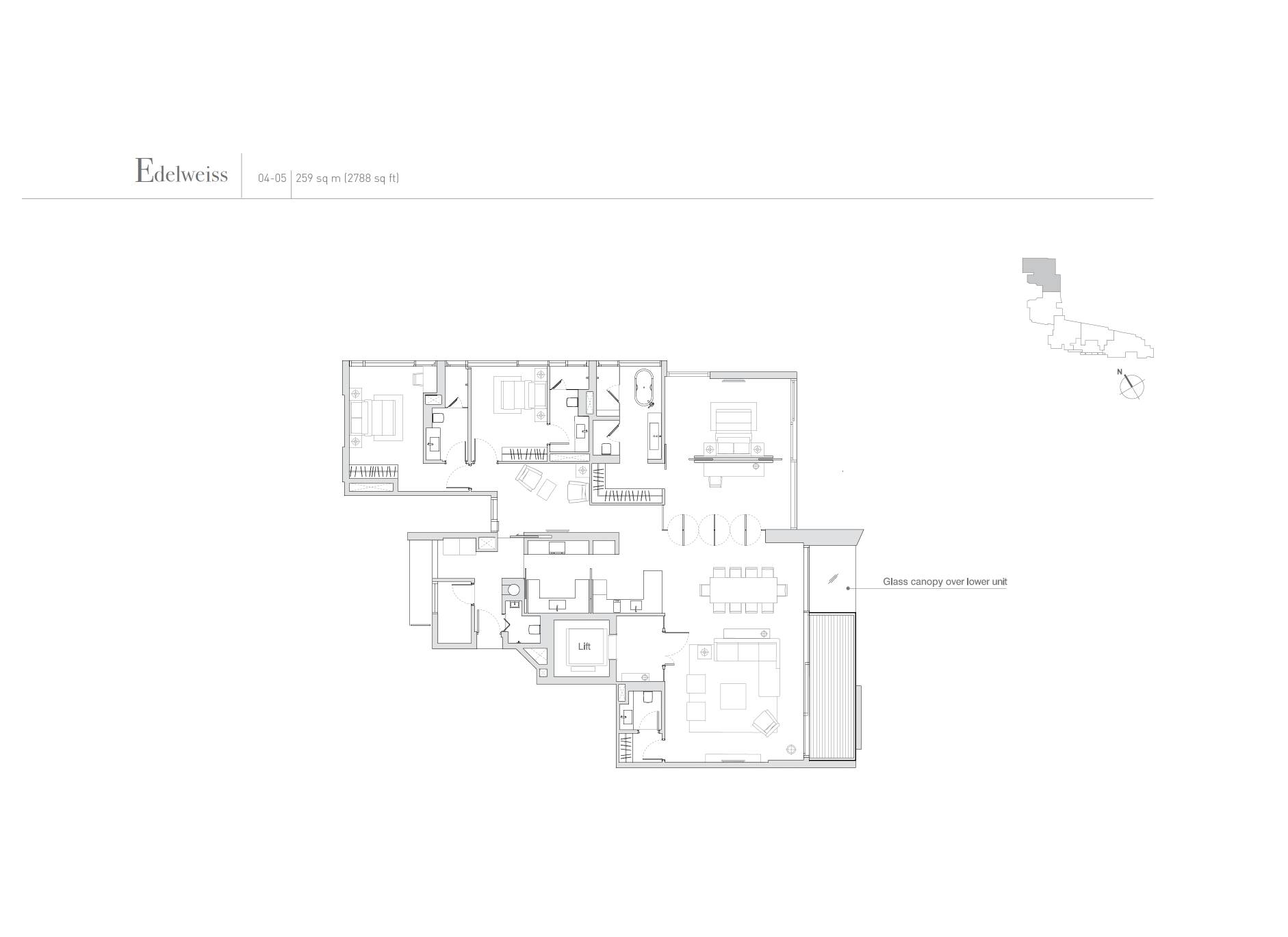 Eden Residences Capitol floor plan Edelweiss — Edelweiss