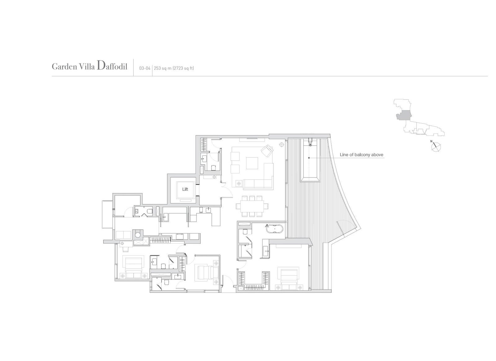 Eden Residences Capitol floor plan Garden Villa Daffodil — Daffodil