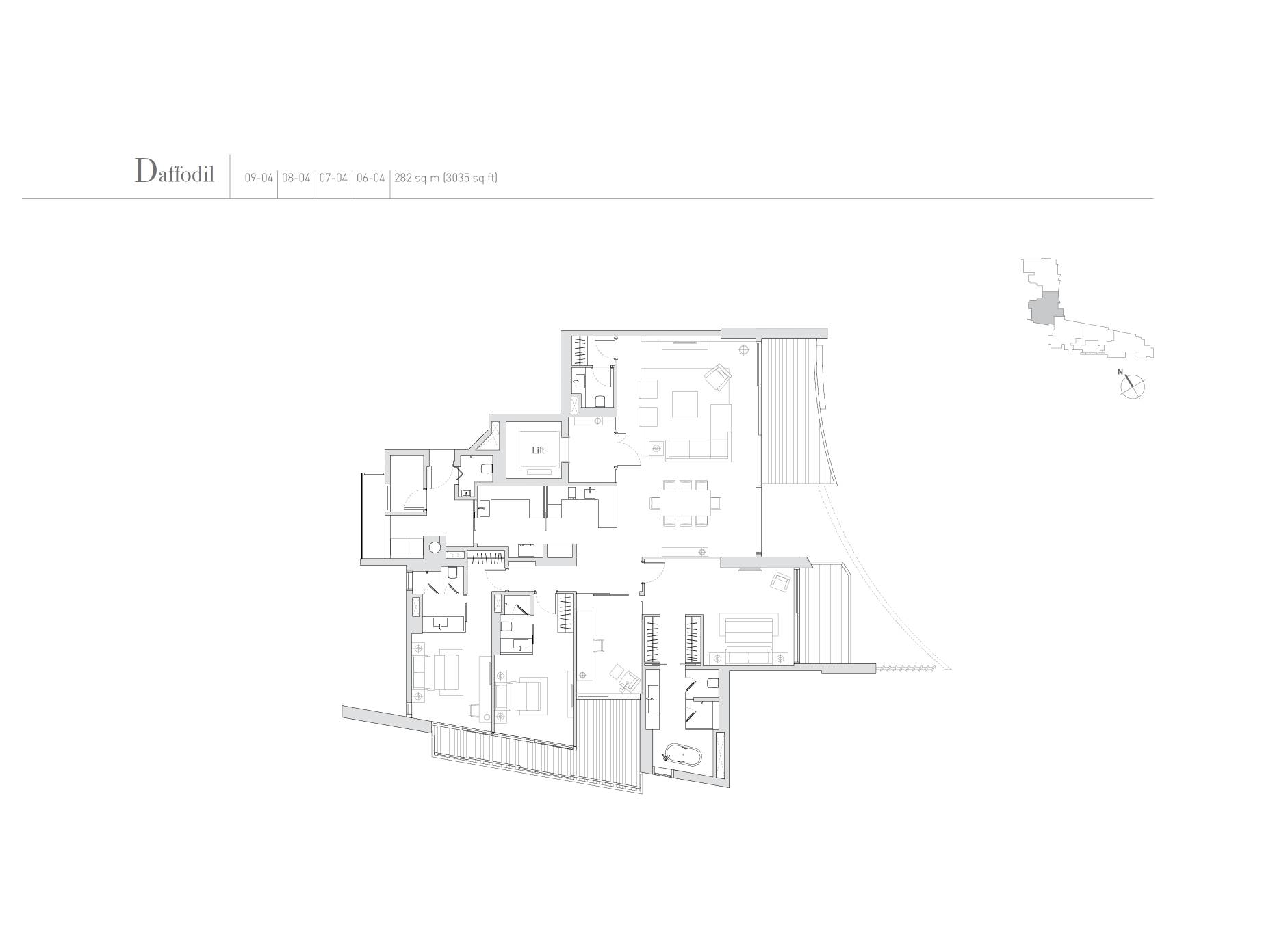 Eden Residences Capitol floor plan Daffodil(2) — Daffodil