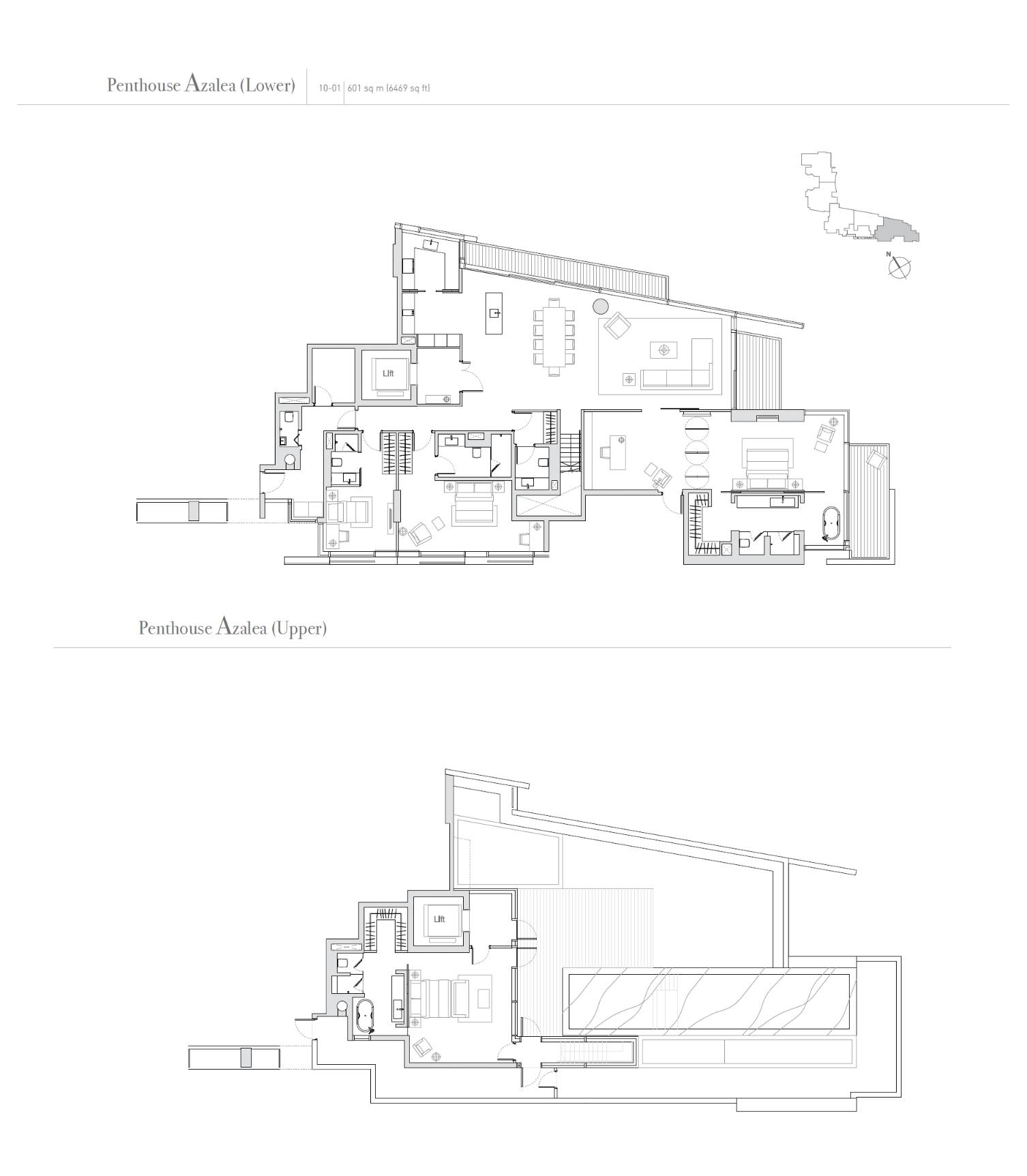 Eden Residences Capitol floor plan Penthouse Azalea — Azalea