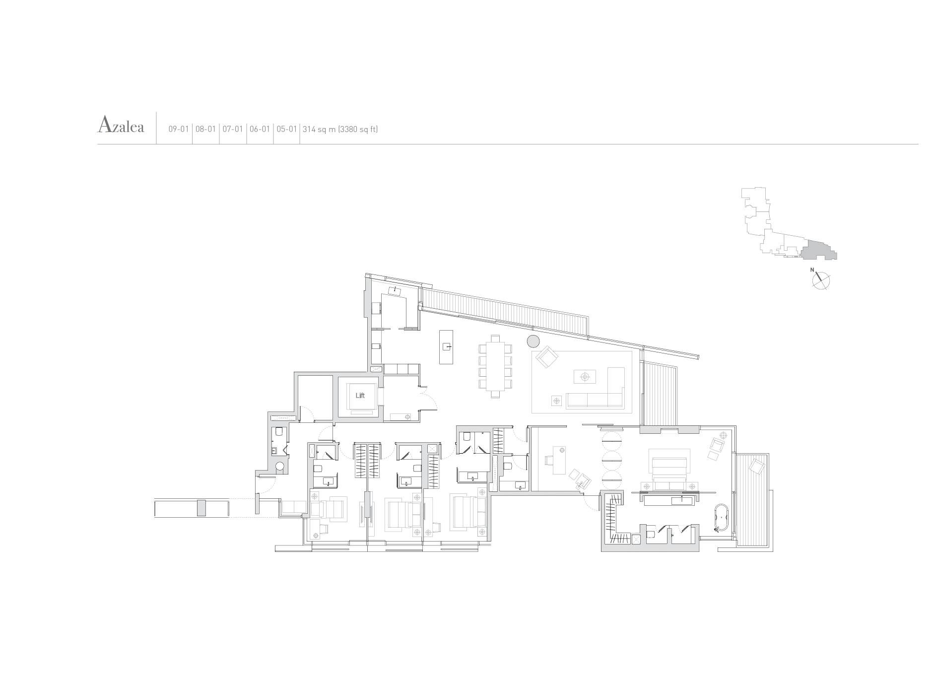 Eden Residences Capitol floor plan Azalea(1) — Azalea