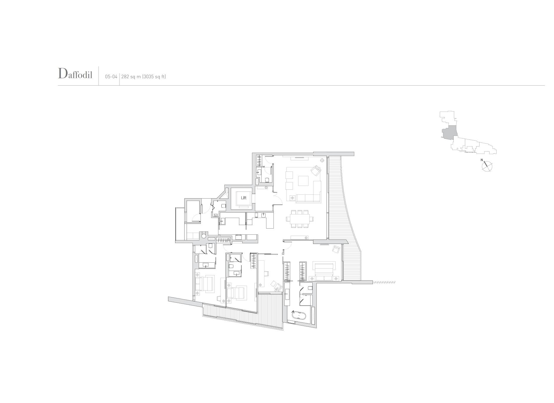 Eden Residences Capitol floor plan Daffodil(1) — Daffodil