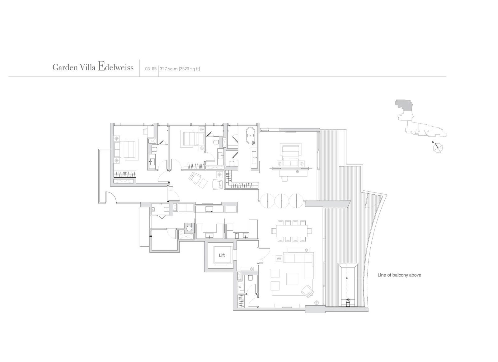 Eden Residences Capitol floor plan Garden Villa Edelweiss — Edelweiss