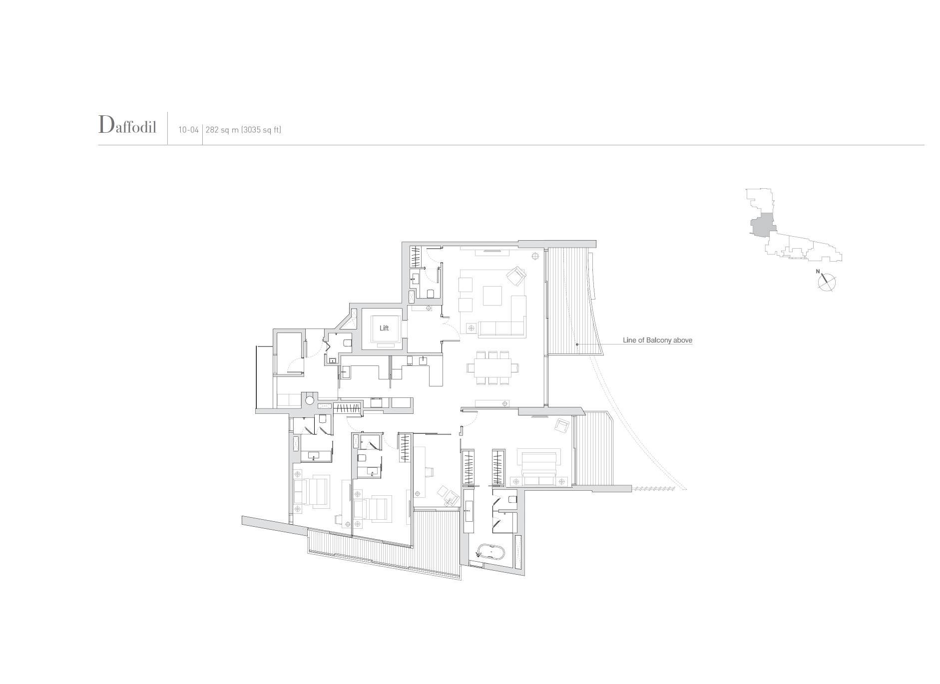 Eden Residences Capitol floor plan Daffodil(3) — Daffodil