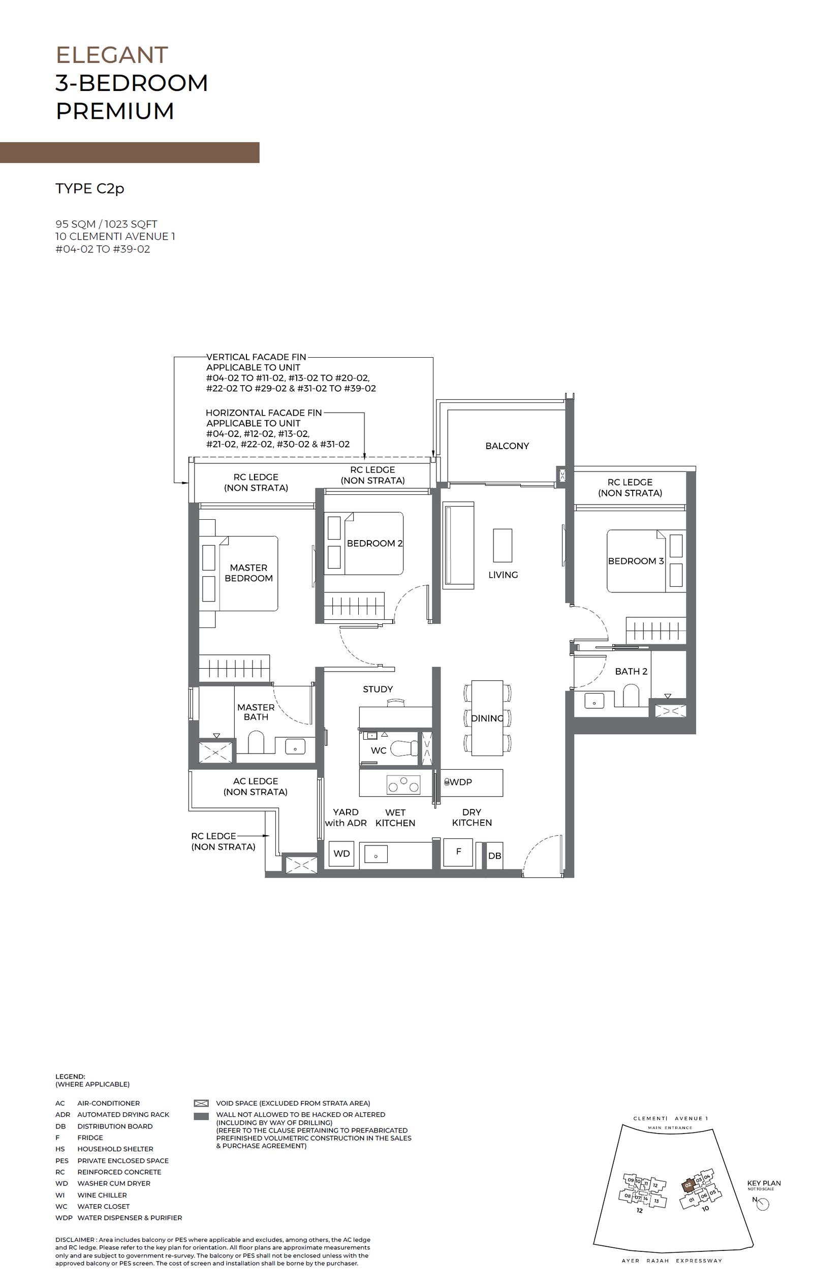 ELTA floor plan C2p — 3 BEDROOM PREMIUM