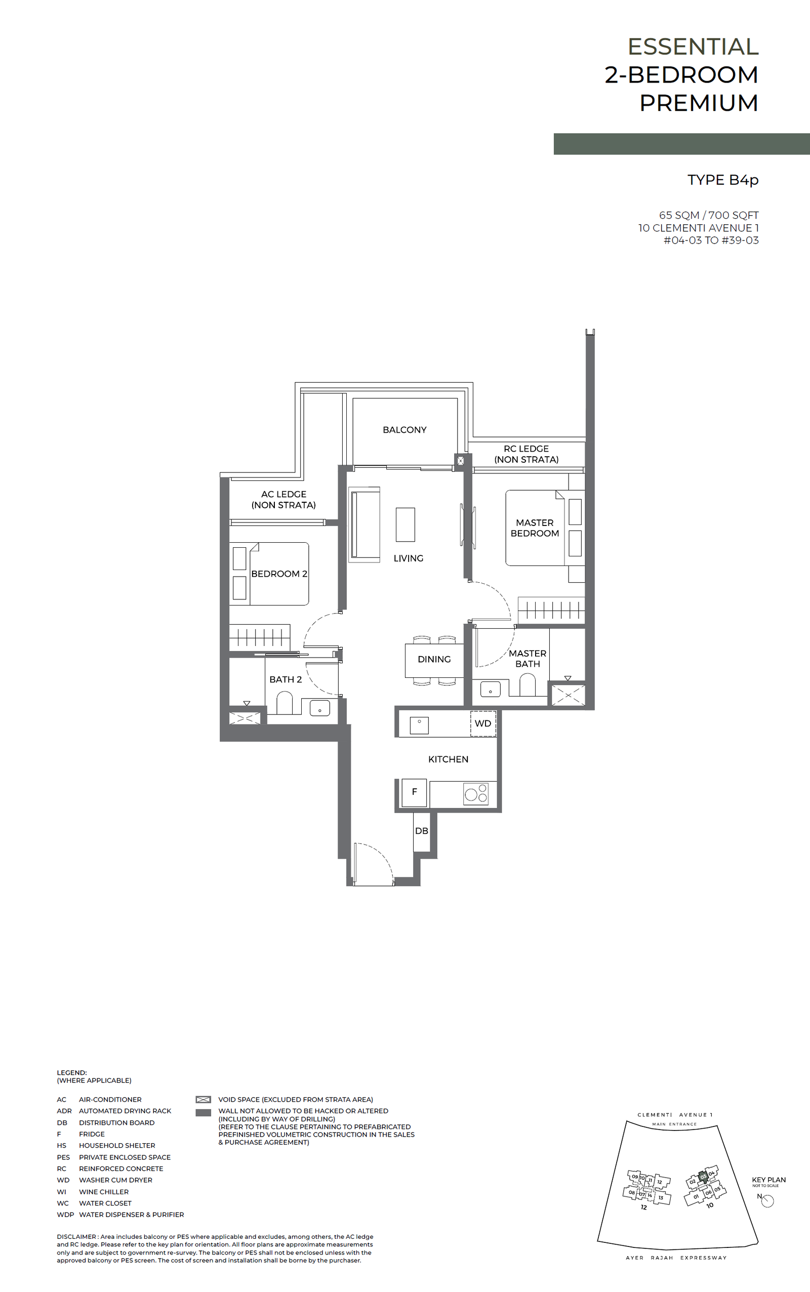 ELTA floor plan B4p — 2 BEDROOM PREMIUM