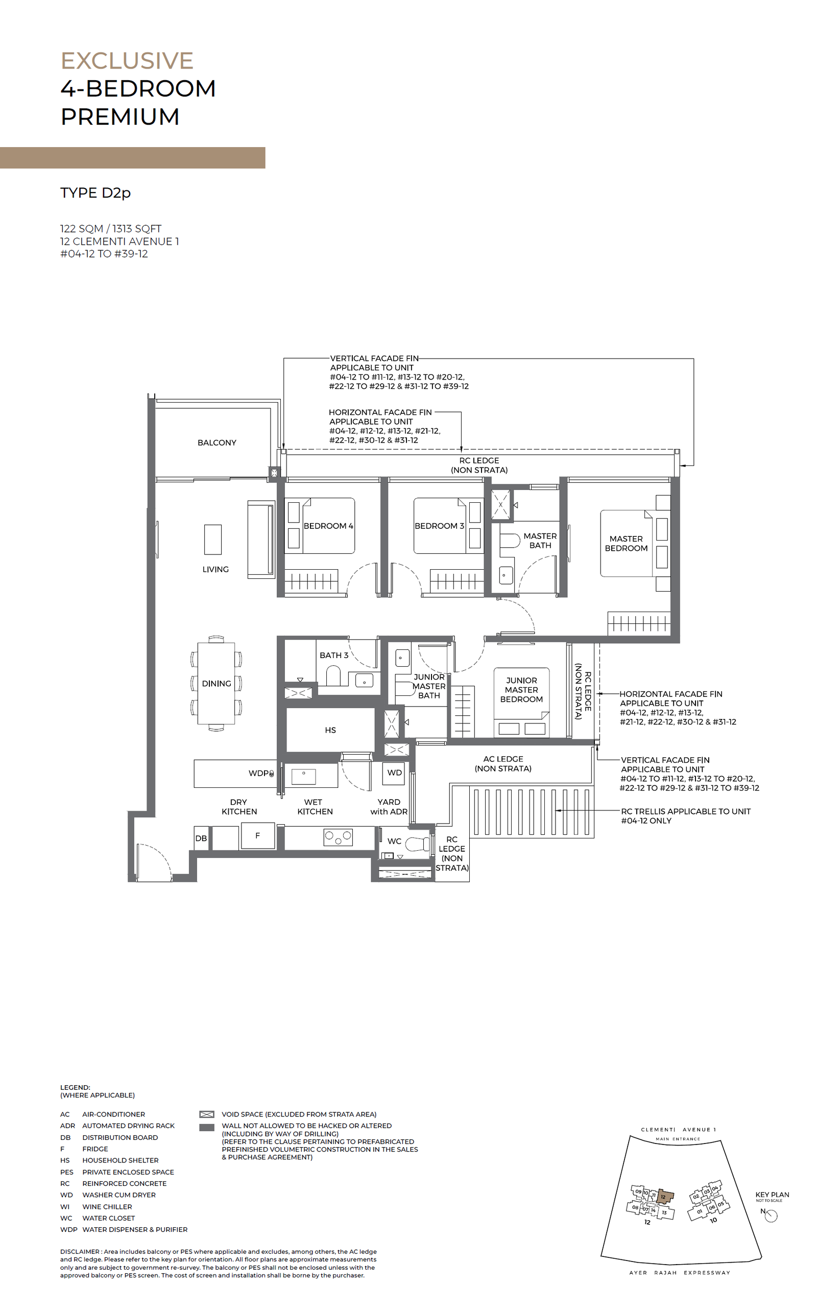 ELTA floor plan D2p — 4 BEDROOM PREMIUM