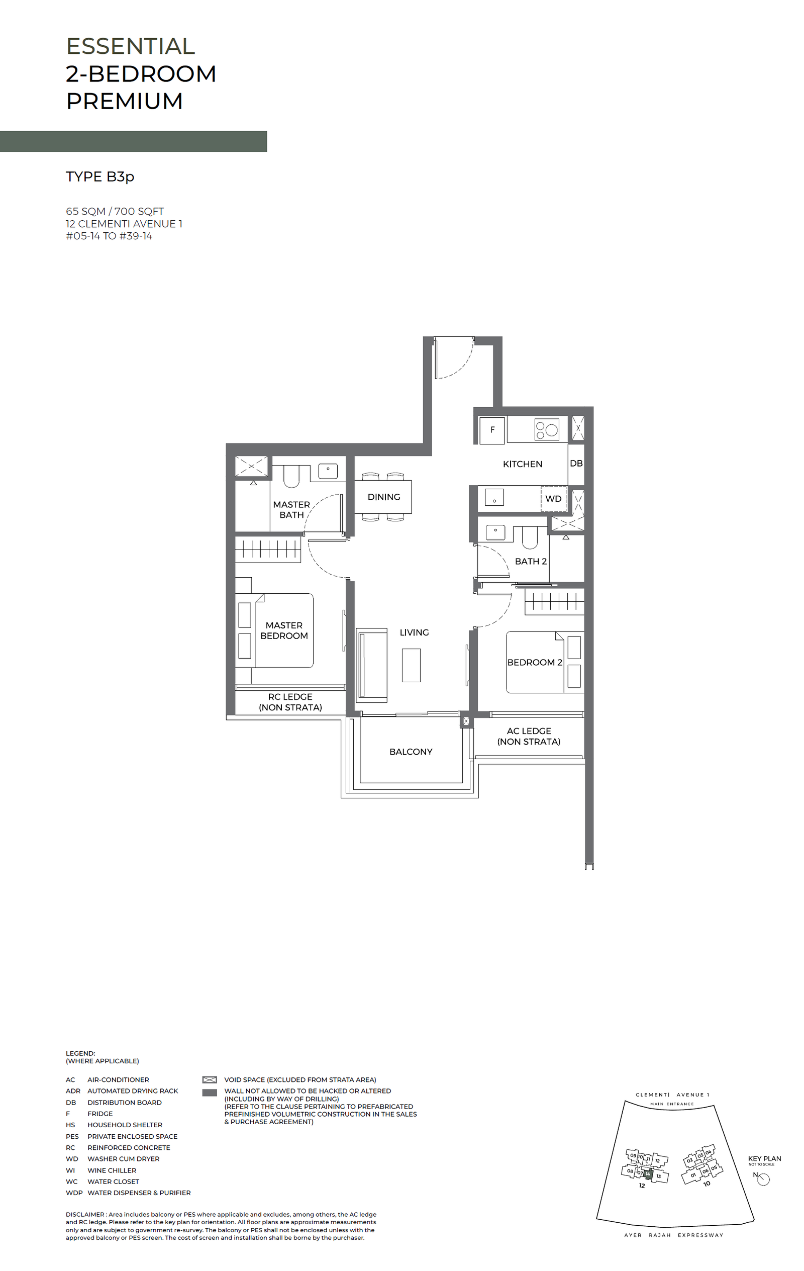 ELTA floor plan B3p — 2 BEDROOM PREMIUM