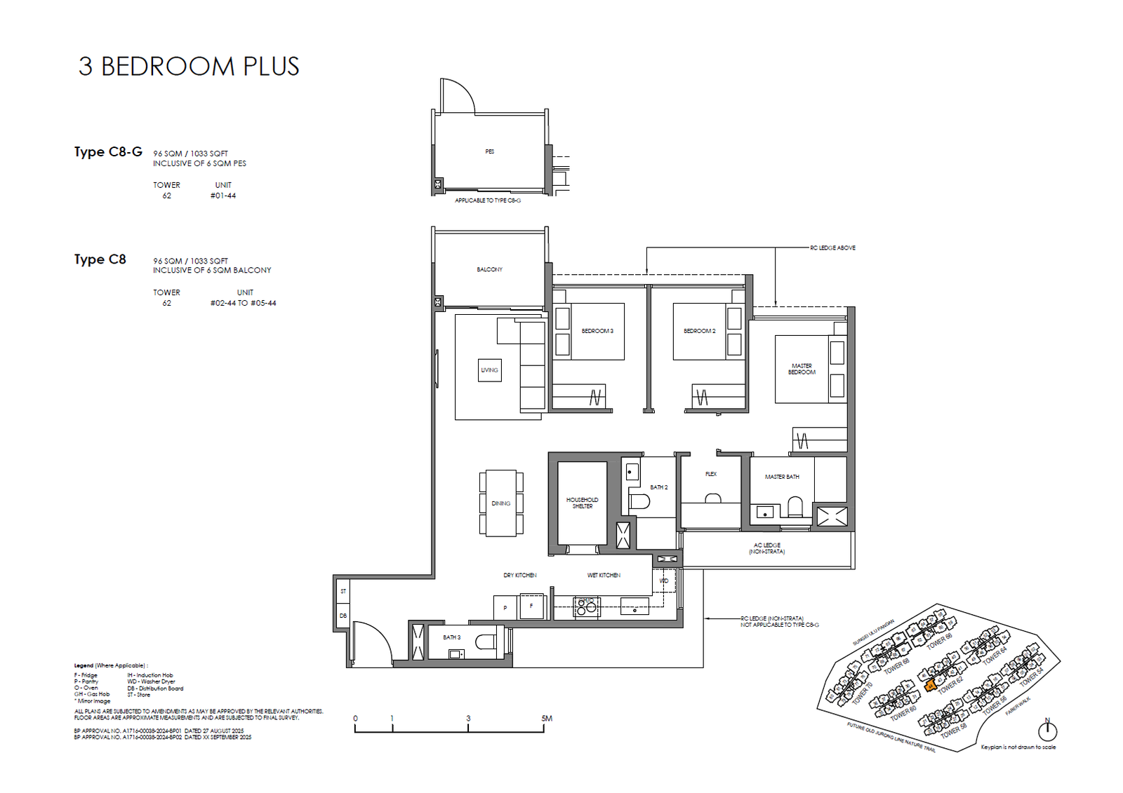 Faber Residence 3 Bedroom (Plus) C8-G floor plan