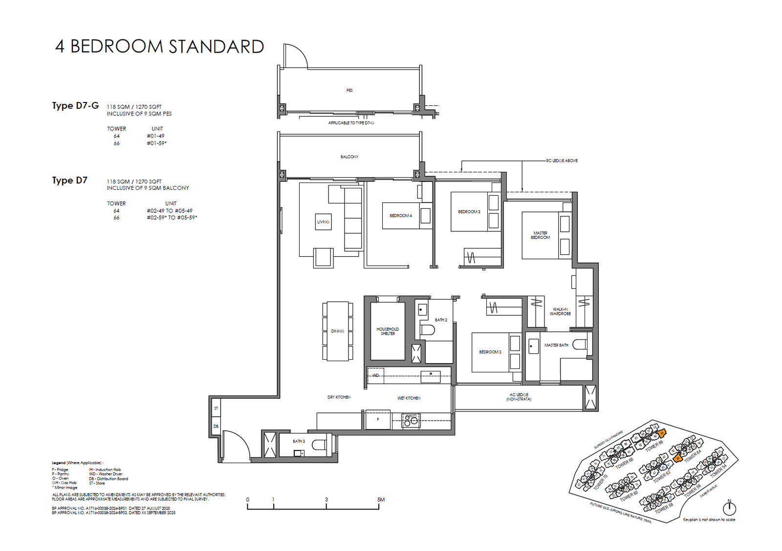Faber Residence 4 Bedroom (Standard) D7-G floor plan