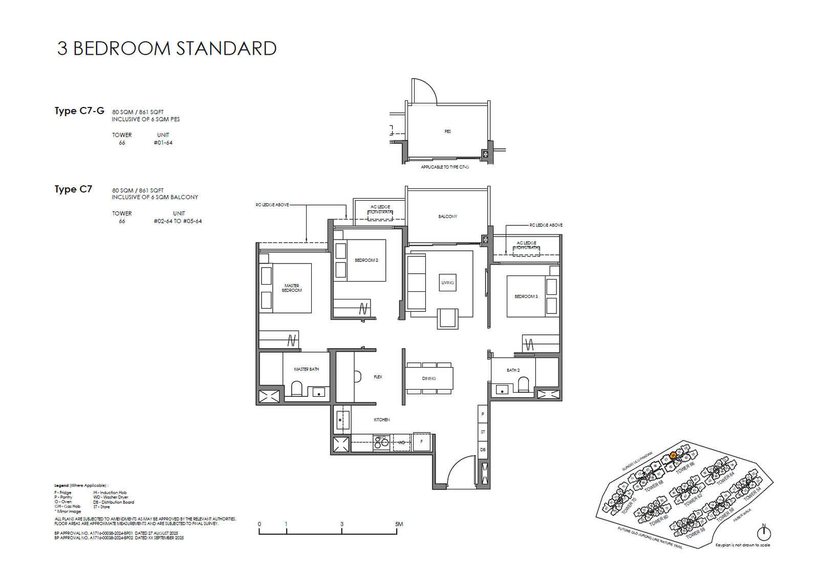Faber Residence 3 Bedroom (Standard) C7 floor plan
