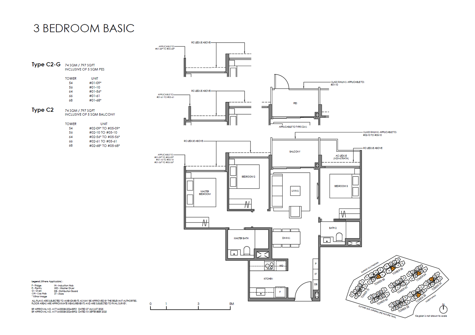 Faber Residence 3 Bedroom (Basic) C2-G floor plan