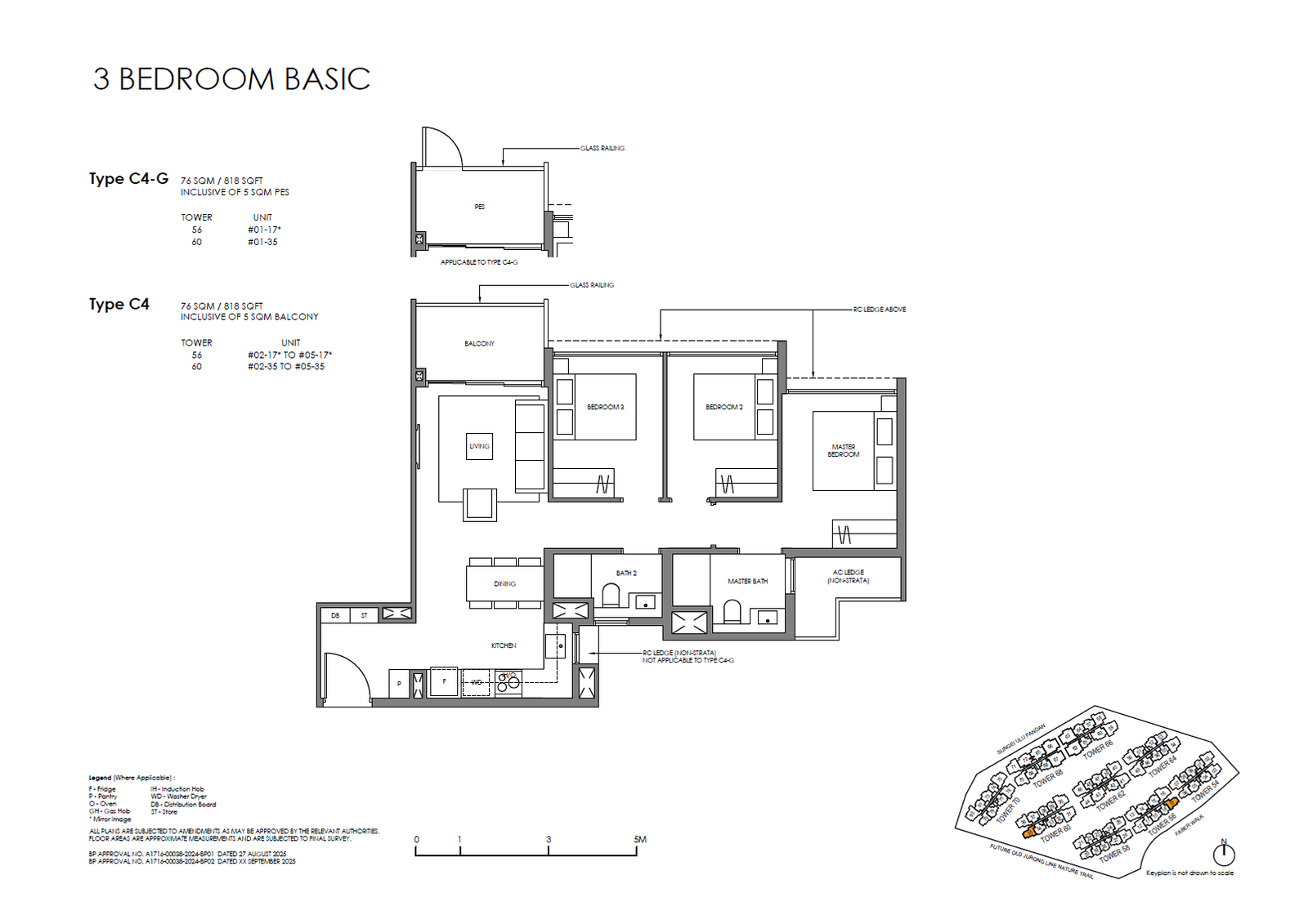 Faber Residence 3 Bedroom (Basic) C4 floor plan