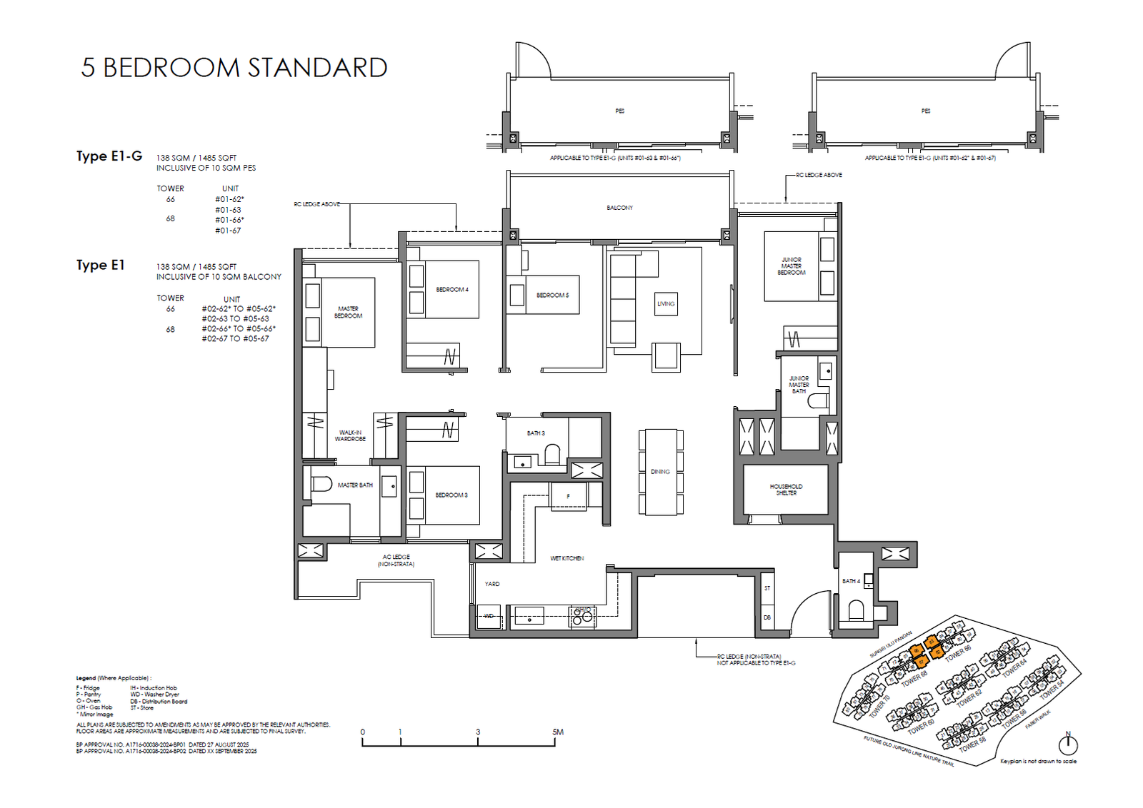 Faber Residence 5 Bedroom (Standard) E1-G floor plan