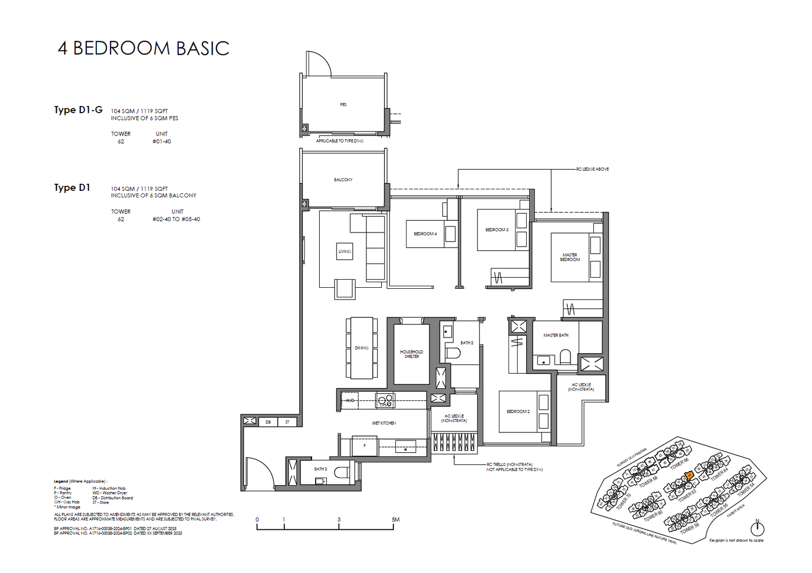 Faber Residence 4 Bedroom (Basic) D1-G floor plan