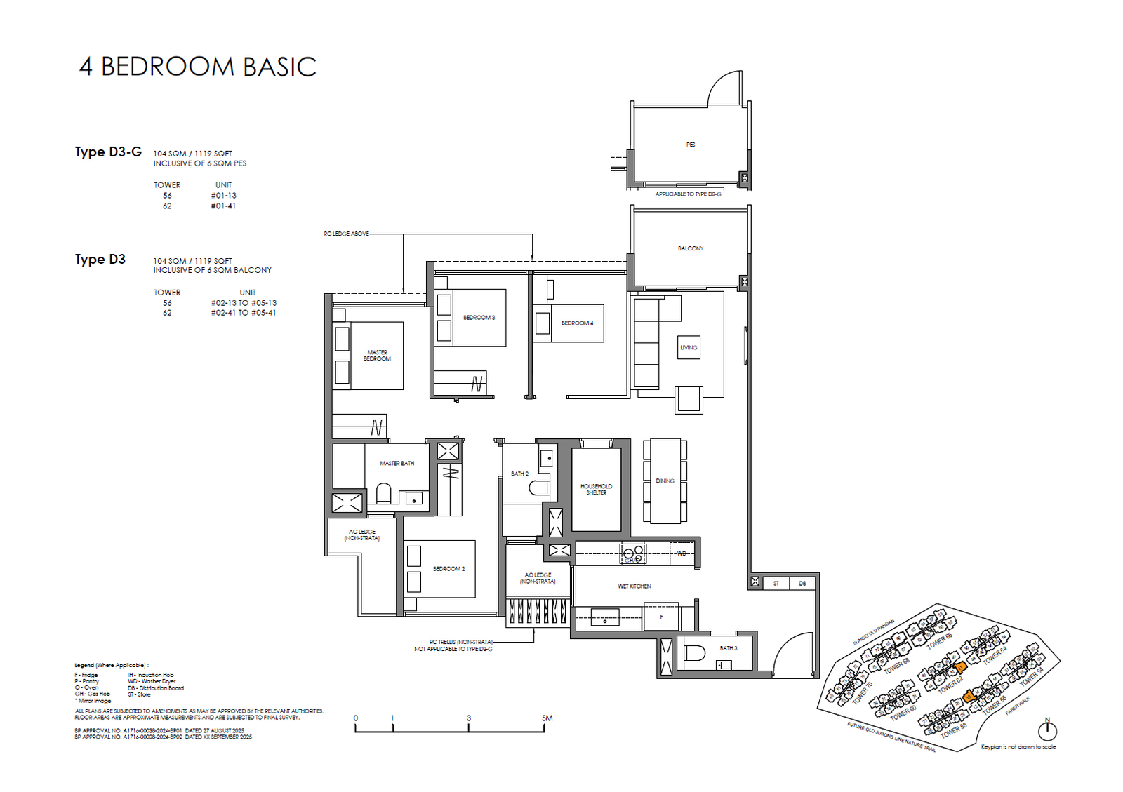 Faber Residence 4 Bedroom (Basic) D3 floor plan