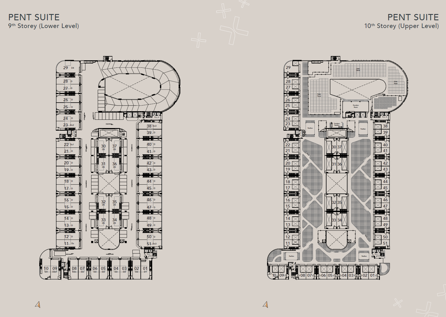 GATE+ Pent Suite 9th -10th Storey floor plan