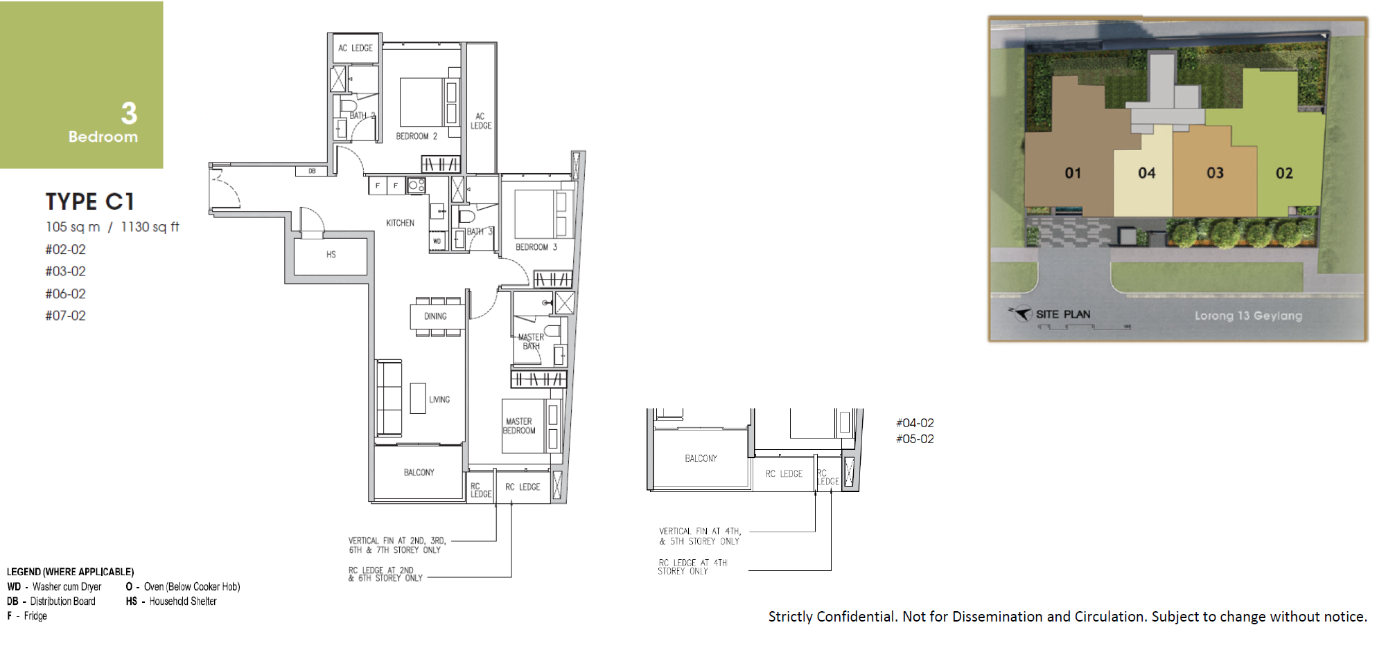 Gems Ville floor plan C1 — 3 Bedroom