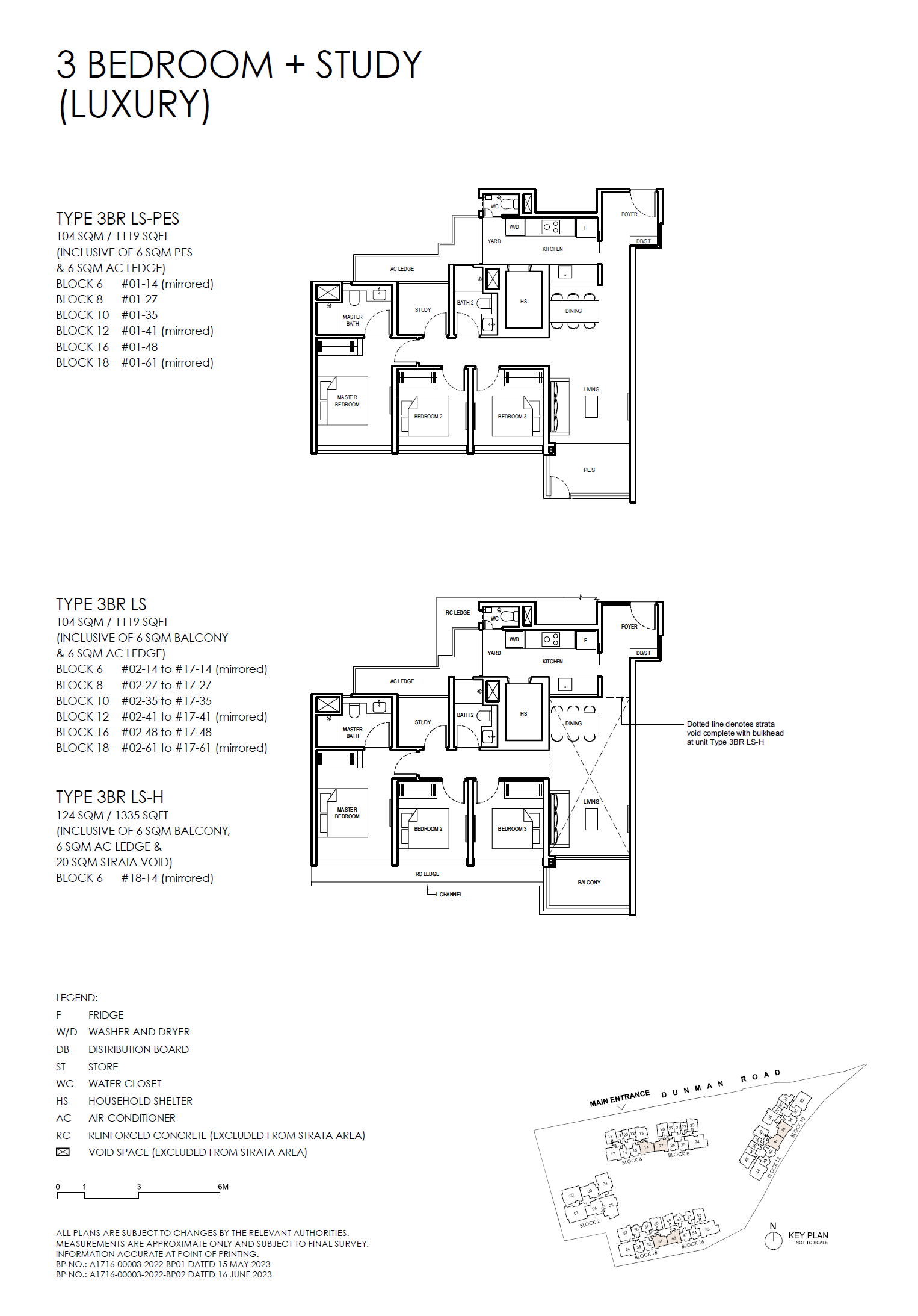 Grand Dunman 3 BEDROOM + STUDY (LUXURY) 3BR LS-H floor plan