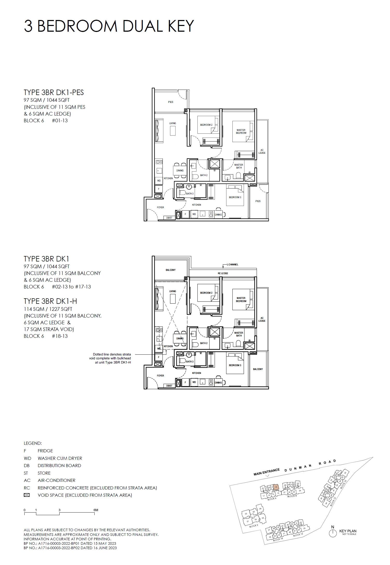 Grand Dunman 3 BEDROOM DUAL KEY (LUXURY) 3BR DK1-H floor plan