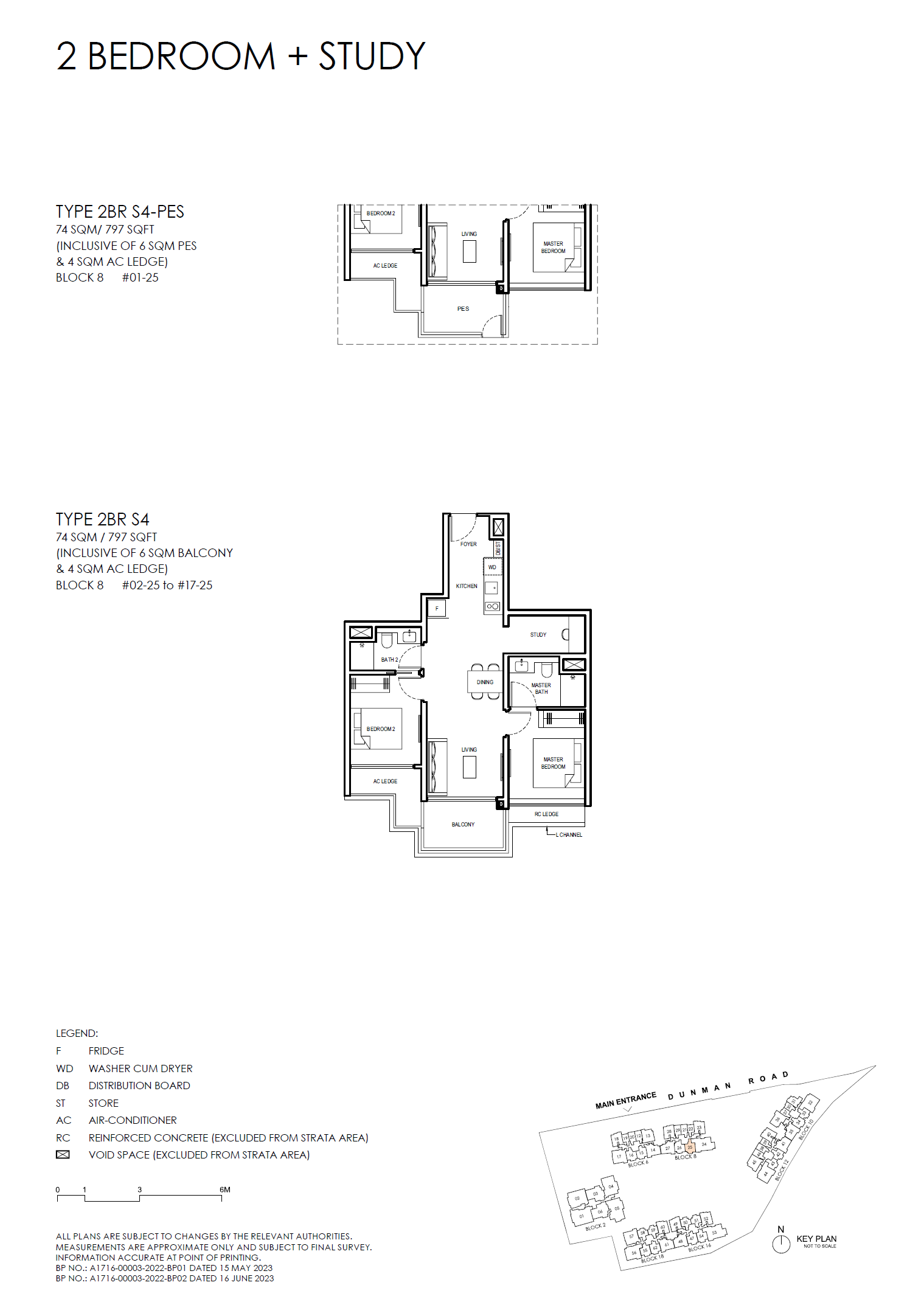 Grand Dunman 2 BEDROOM + STUDY (LUXURY) 2BR S4 floor plan