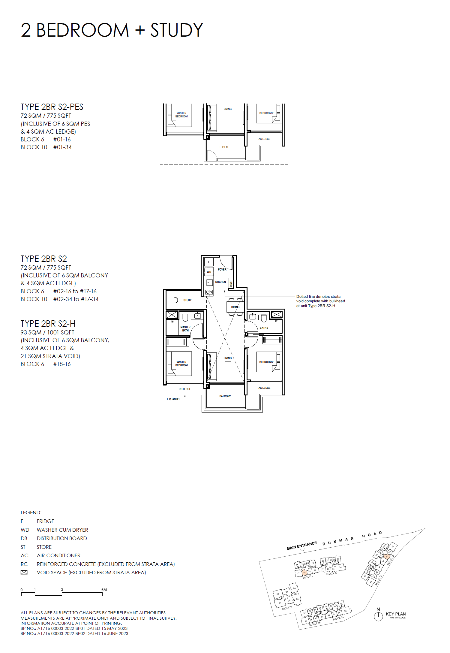 Grand Dunman 2 BEDROOM + STUDY (LUXURY) 2BR S2-PES floor plan