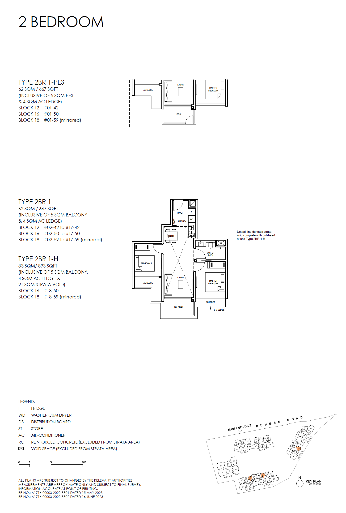 Grand Dunman 2 BEDROOM (LUXURY) 2BR 1-H floor plan