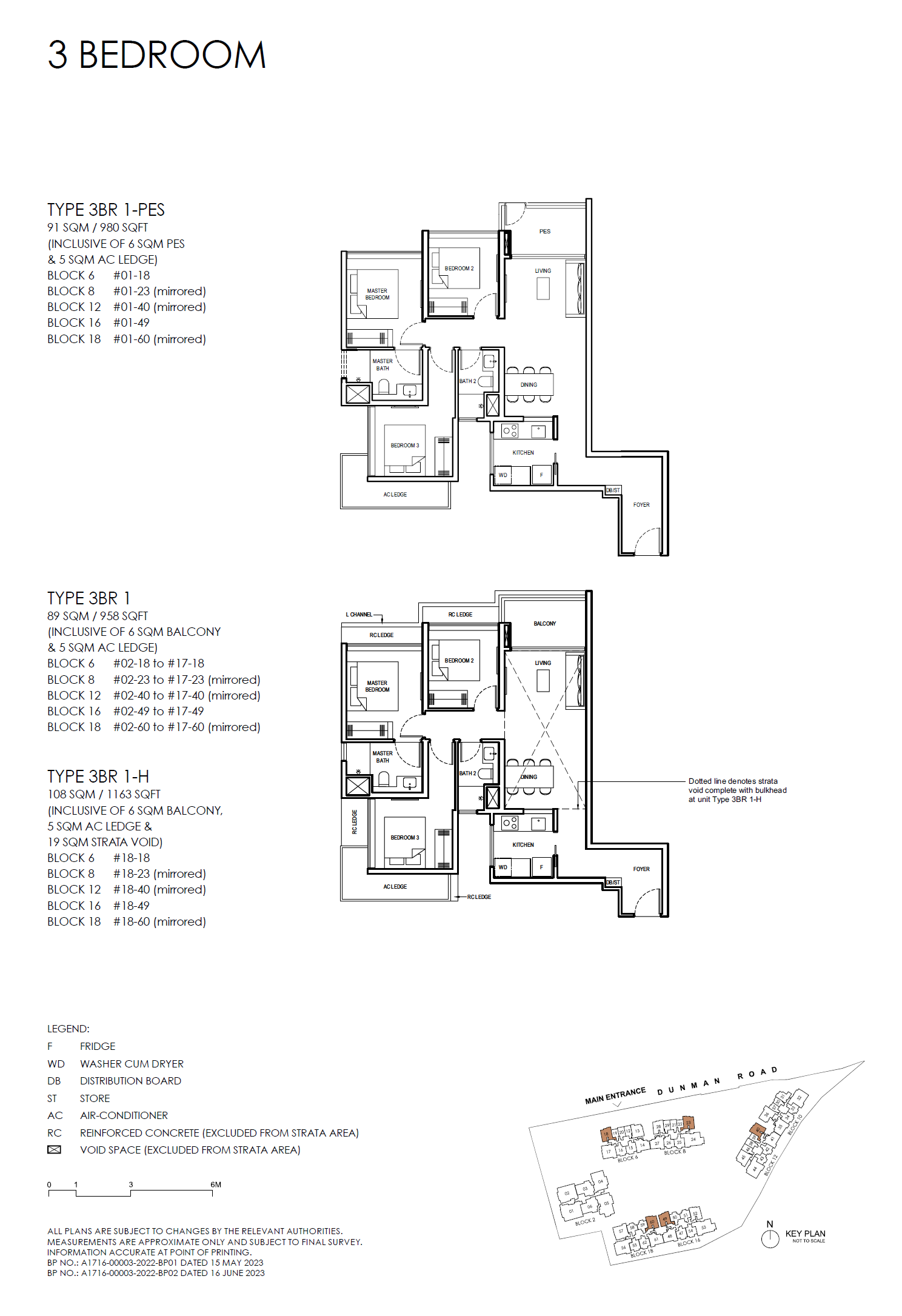 Grand Dunman 3 BEDROOM (LUXURY) 3BR 1-PES floor plan