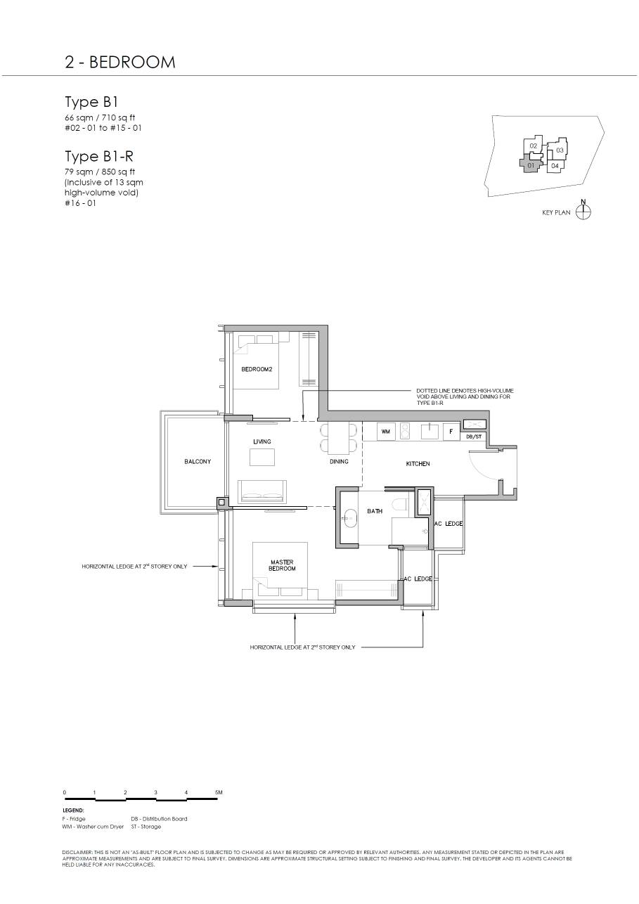 Grange 1866 floor plan B1 — 2 Bedroom