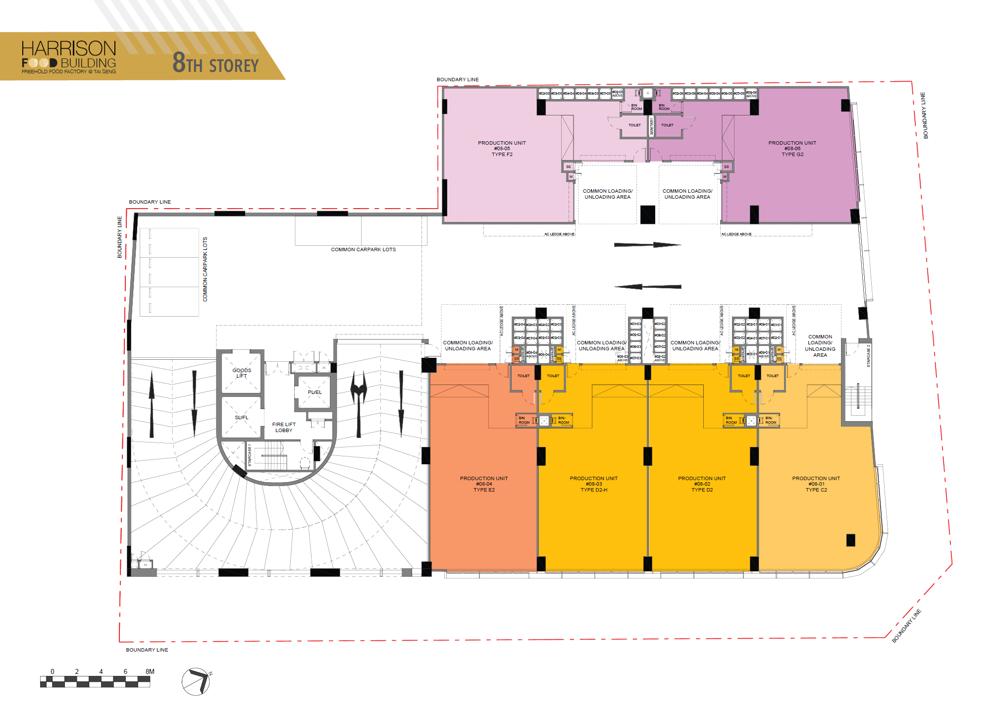 Harrison Food Building Factory 8th Storey floor plan