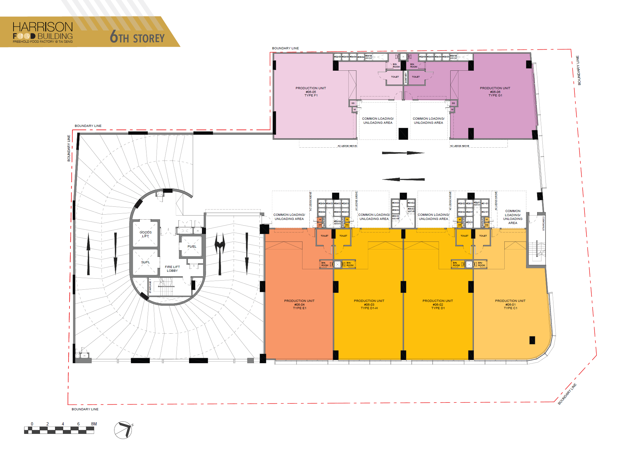Harrison Food Building Factory 6th Storey floor plan